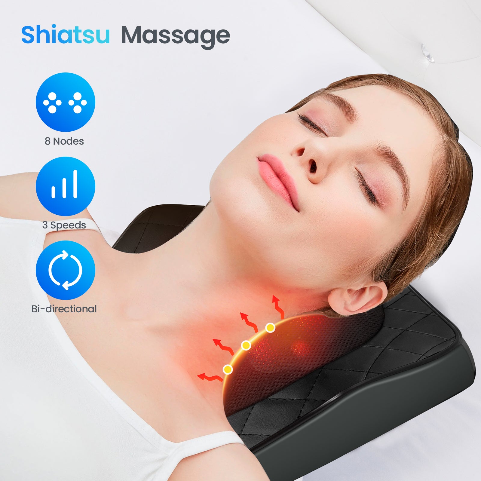 Cupilo Shiatsu Neck and Back Massager with Heat - CPL-1128