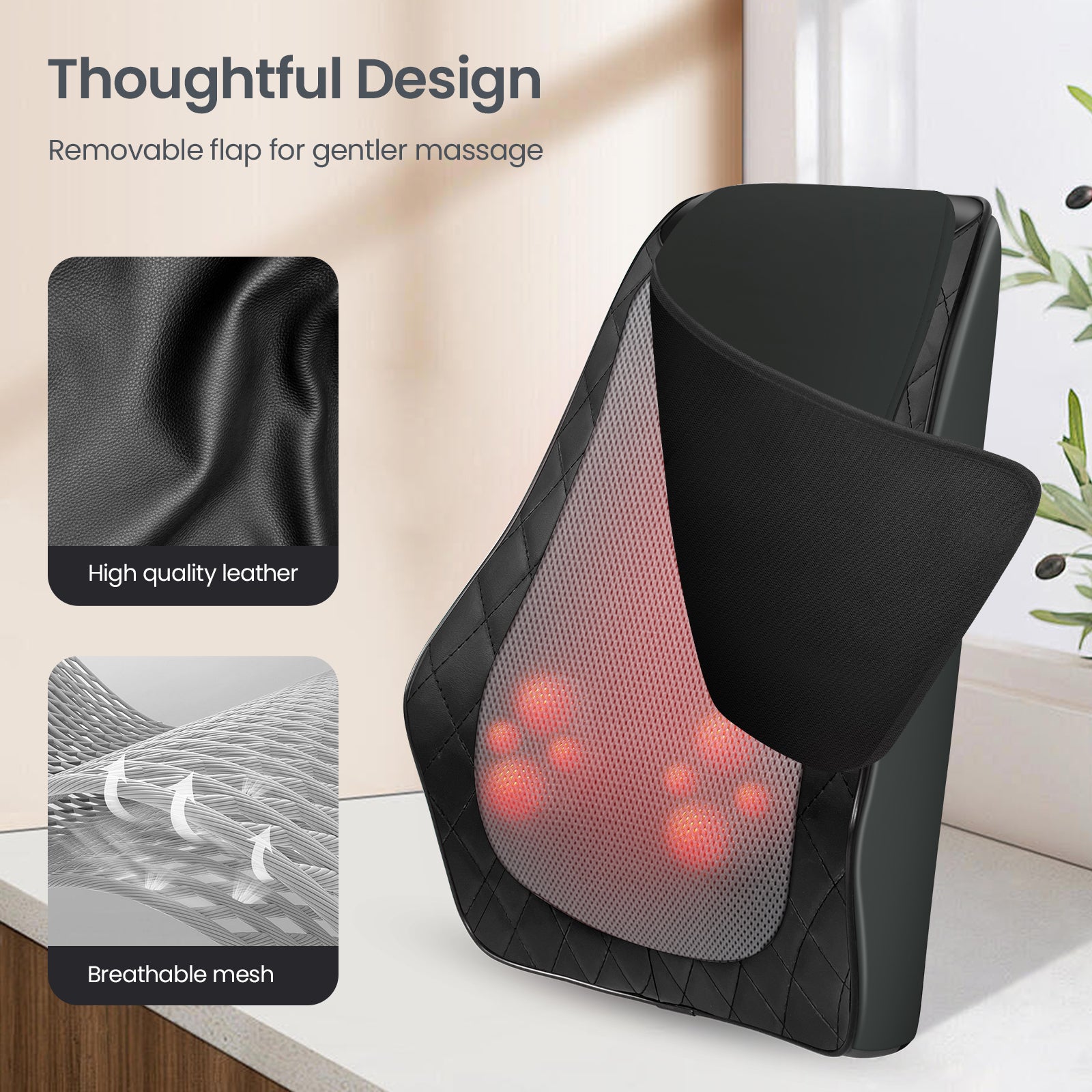 CuPiLo Back and Neck Massager, FSA Eligible HSA Store Massager for Pain Relief Deep Tissue, Heated Massage with Vibration, Massage Pillow for Neck, Back, Shoulder, Leg, Mothers Day Gifts for Mom Women