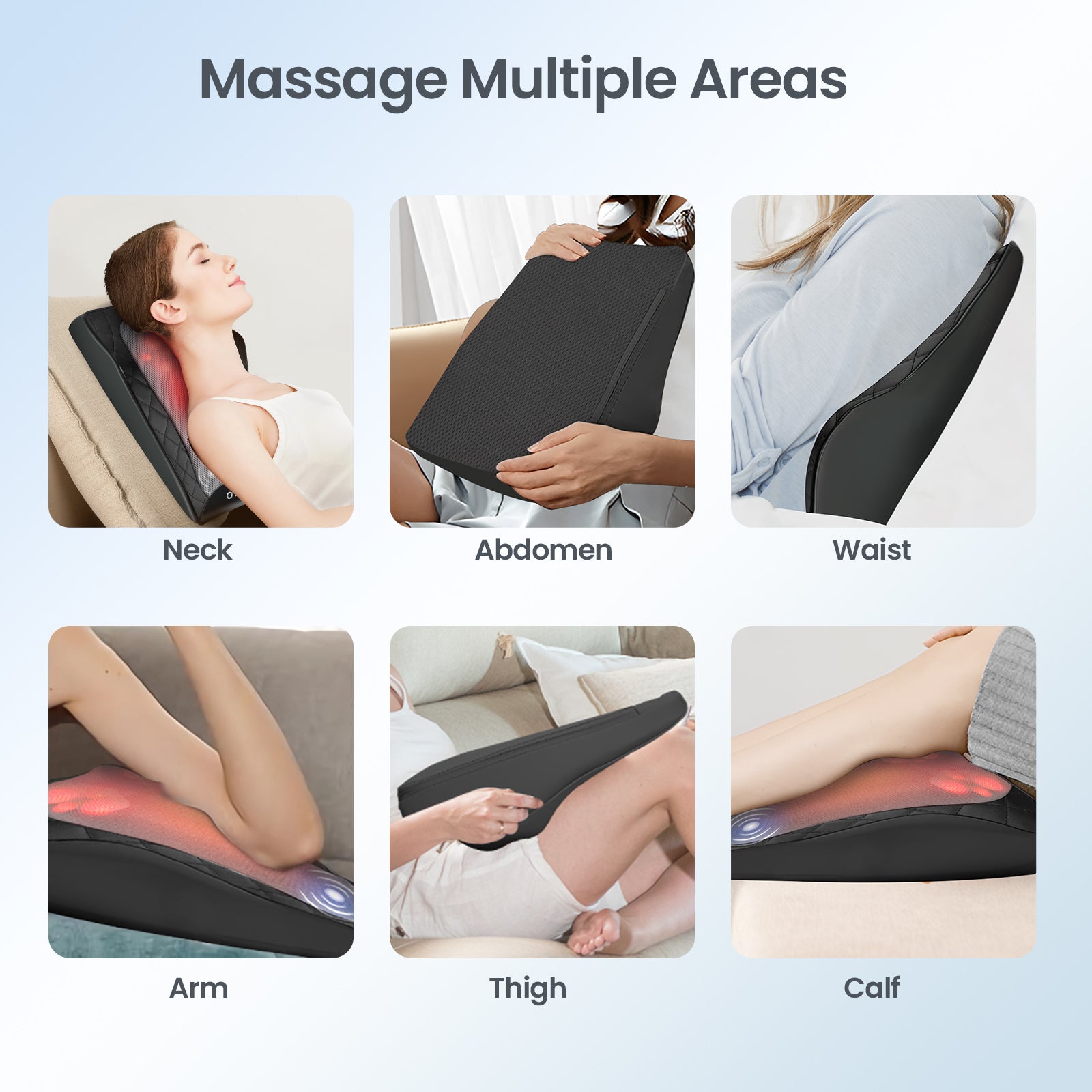 CuPiLo Back and Neck Massager, FSA Eligible HSA Store Massager for Pain Relief Deep Tissue, Heated Massage with Vibration, Massage Pillow for Neck, Back, Shoulder, Leg, Mothers Day Gifts for Mom Women