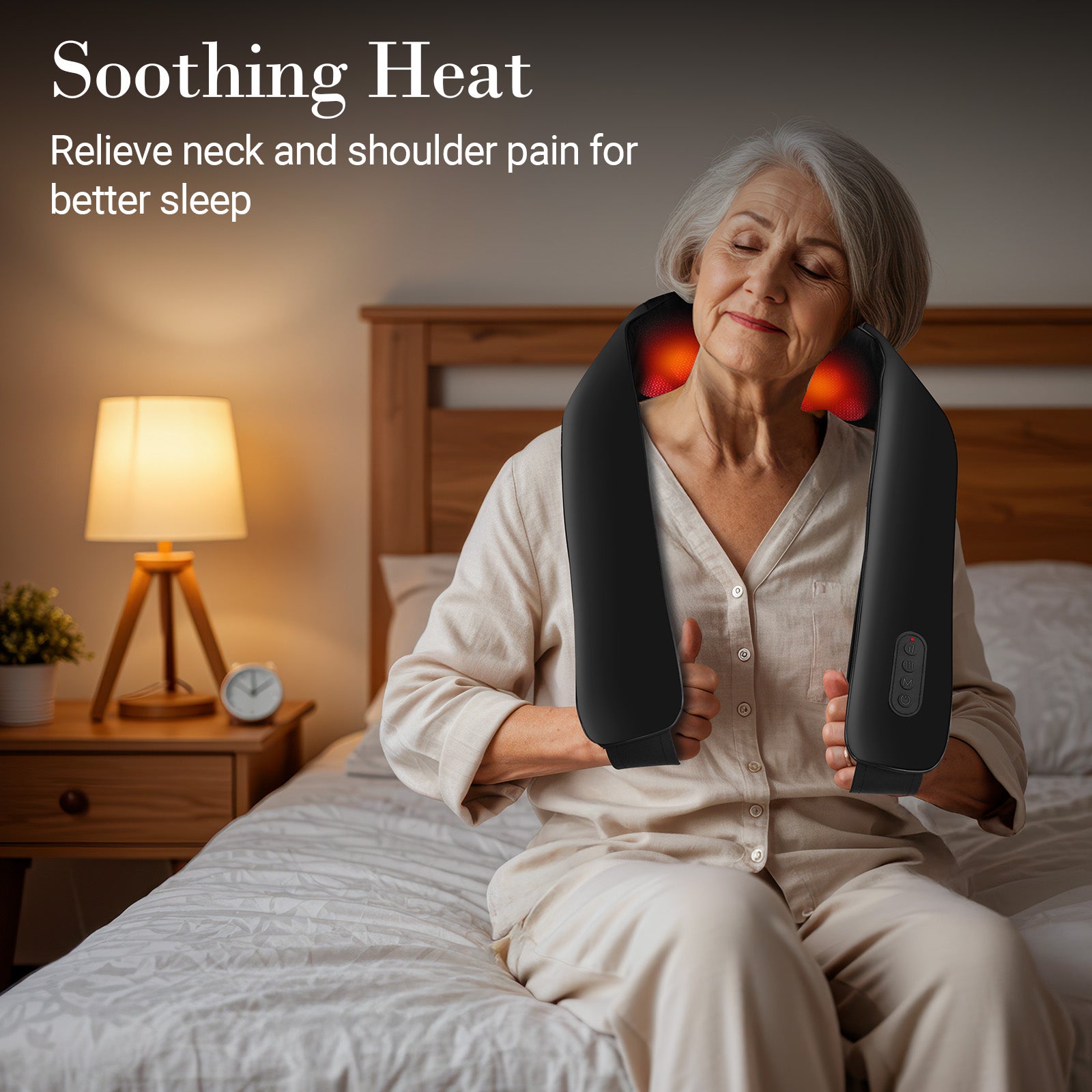 Cordless Neck and Shoulder Massager with Heat, 2025 Upgrade - CPL-6632C-BLK