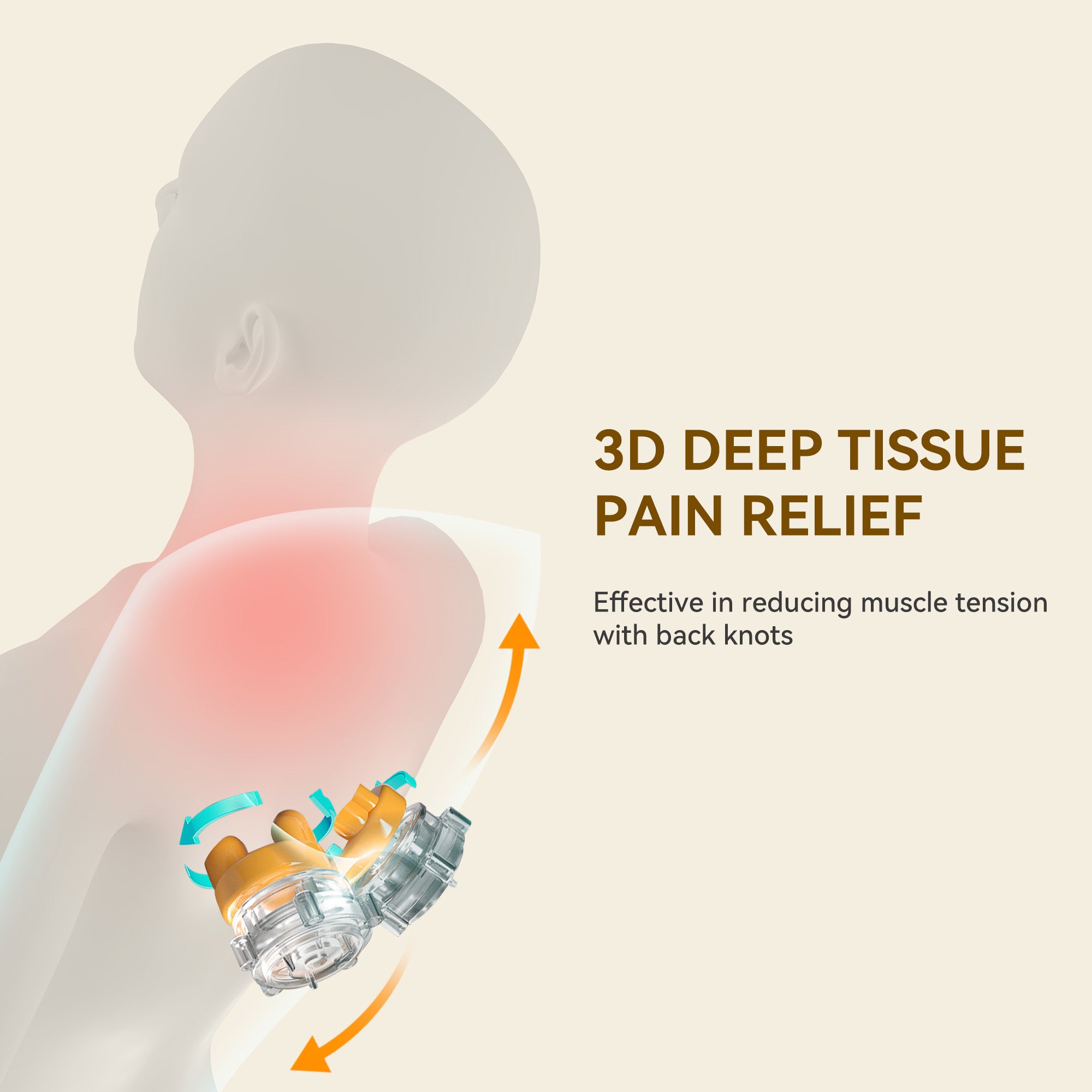 Back Massager - 3D Deep Tissue Kneading for Back Pain Relief - CPL-2241