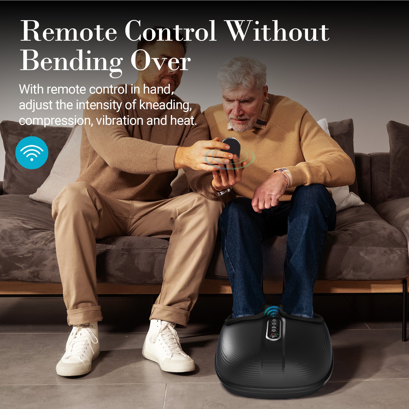 CPL-5522RC-WM Cupilo Foot Massager Machine with Heat & Remote Control, Shiatsu Deep Kneading Foot Massager for Plantar Fasciitis, Tired Muscles, Neuropathy, Blood Circulation, Birthday Gifts, Size up to 13''