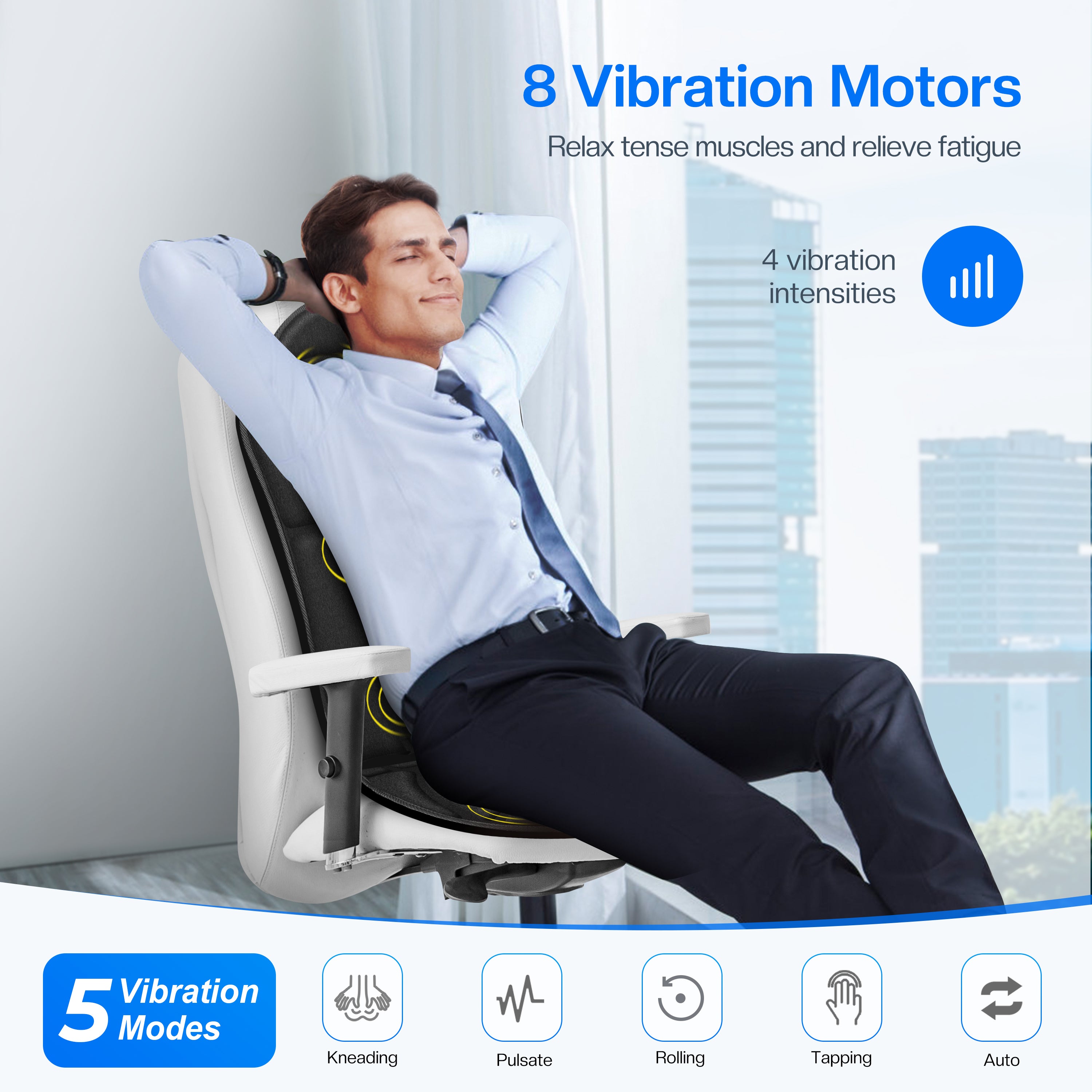 CuPiLo Massage Chair Pad,Electric Back Massager for Back Pain -- CPL-2102