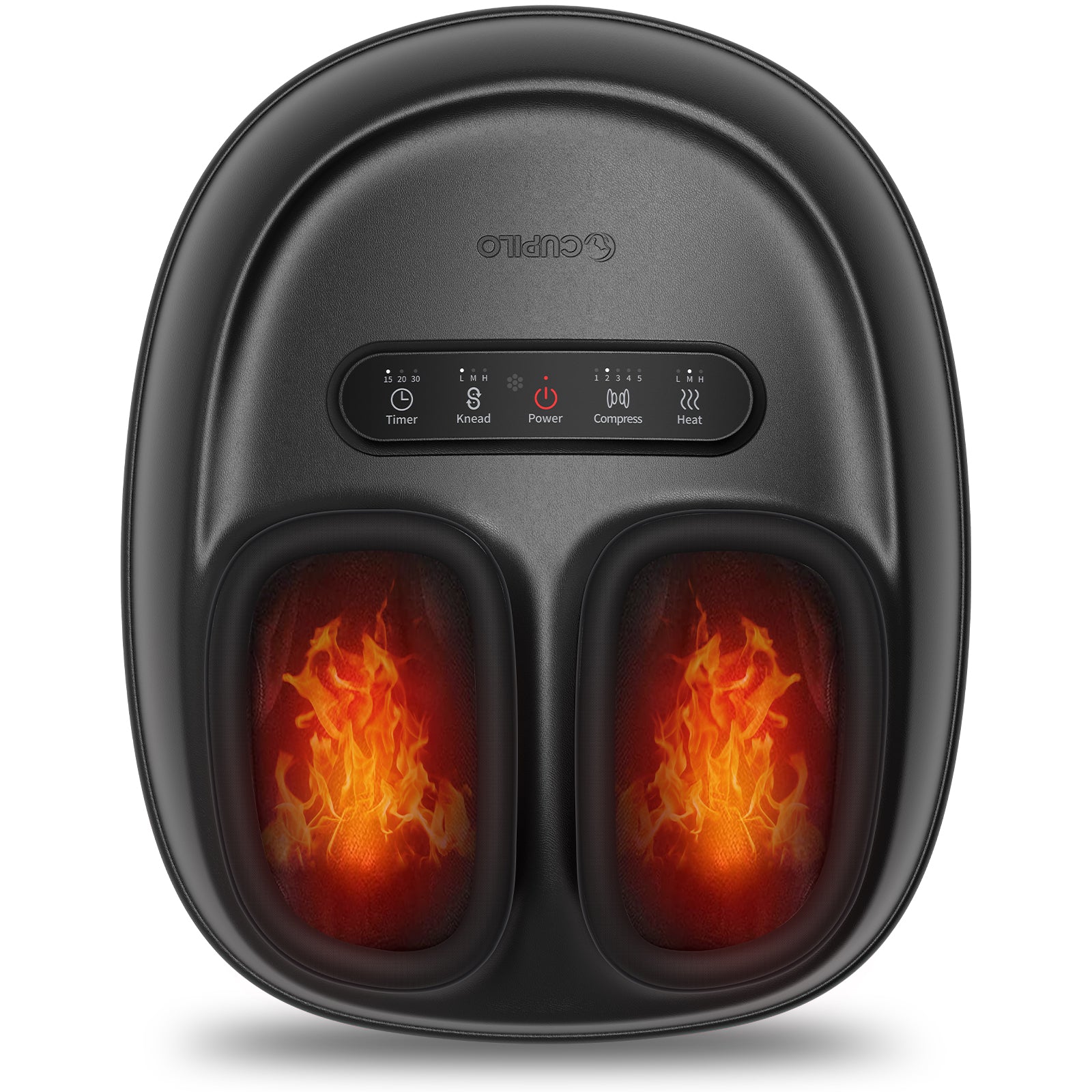 CuPiLo Foot Massager with Heat – Shiatsu Relief for Foot Pain & Plantar Fasciitis - CPL-5551-BLK
