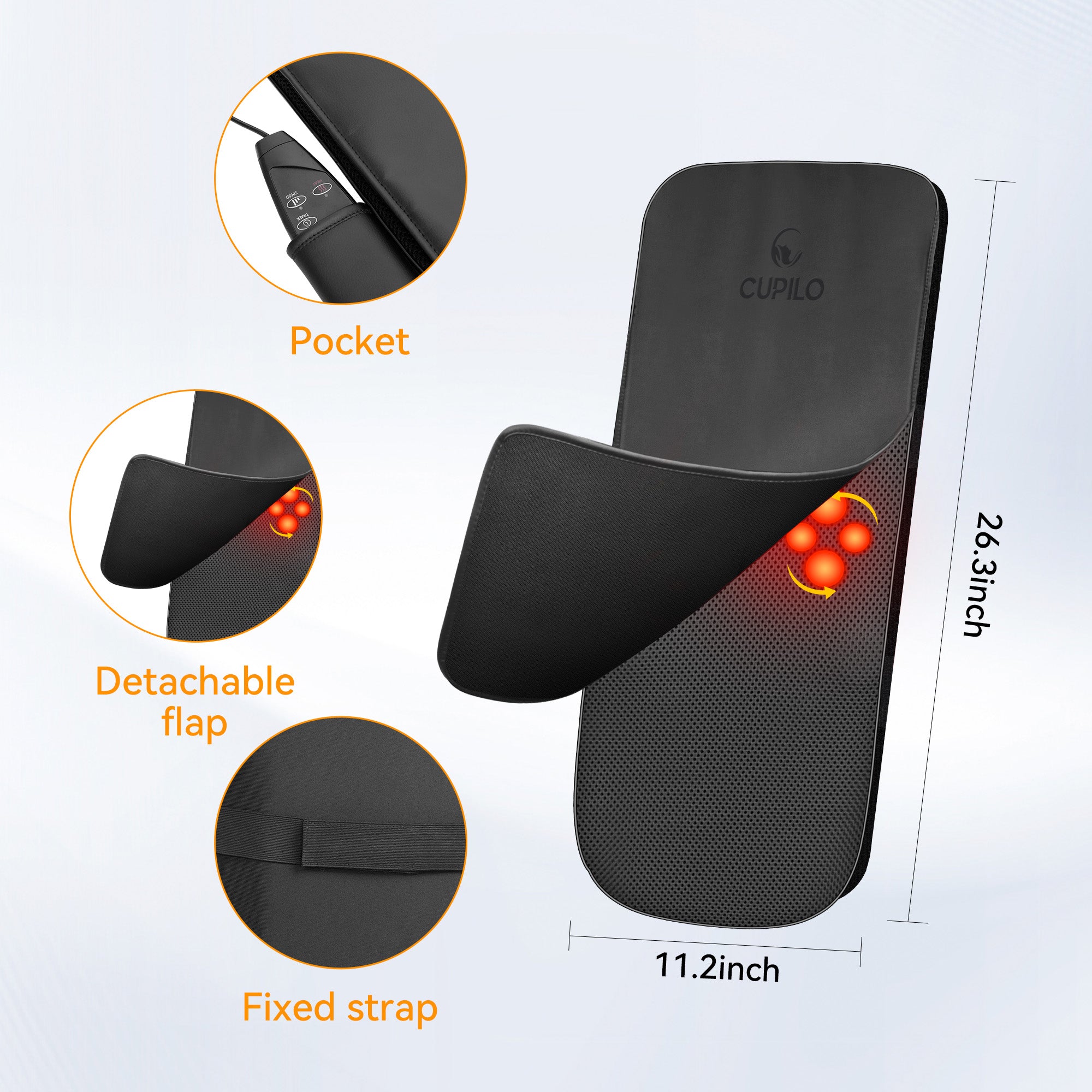 Back Massager - 3D Deep Tissue Kneading for Back Pain Relief - CPL-2241