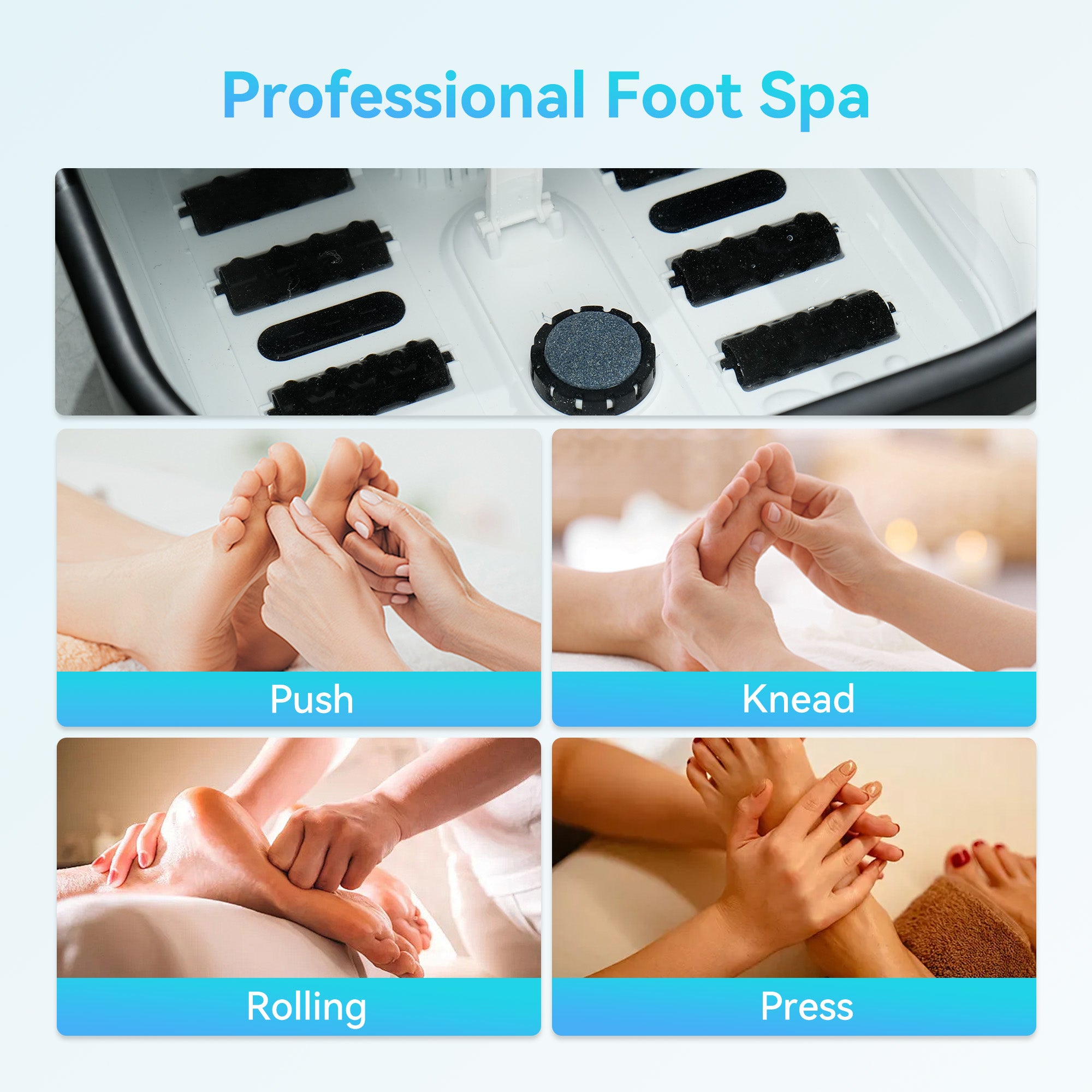 CuPiLo Collapsible Foot Spa Bath Massager with Heat Bubbles - CPL-5538