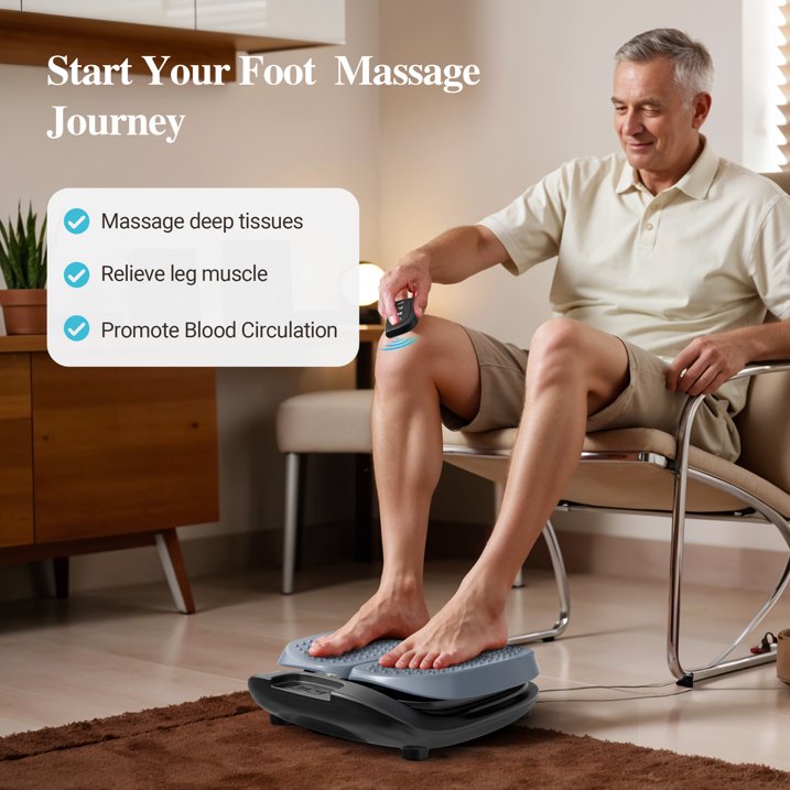 Professional foot massager machine for deep tissue - relieves leg tension and boosts blood circulation.