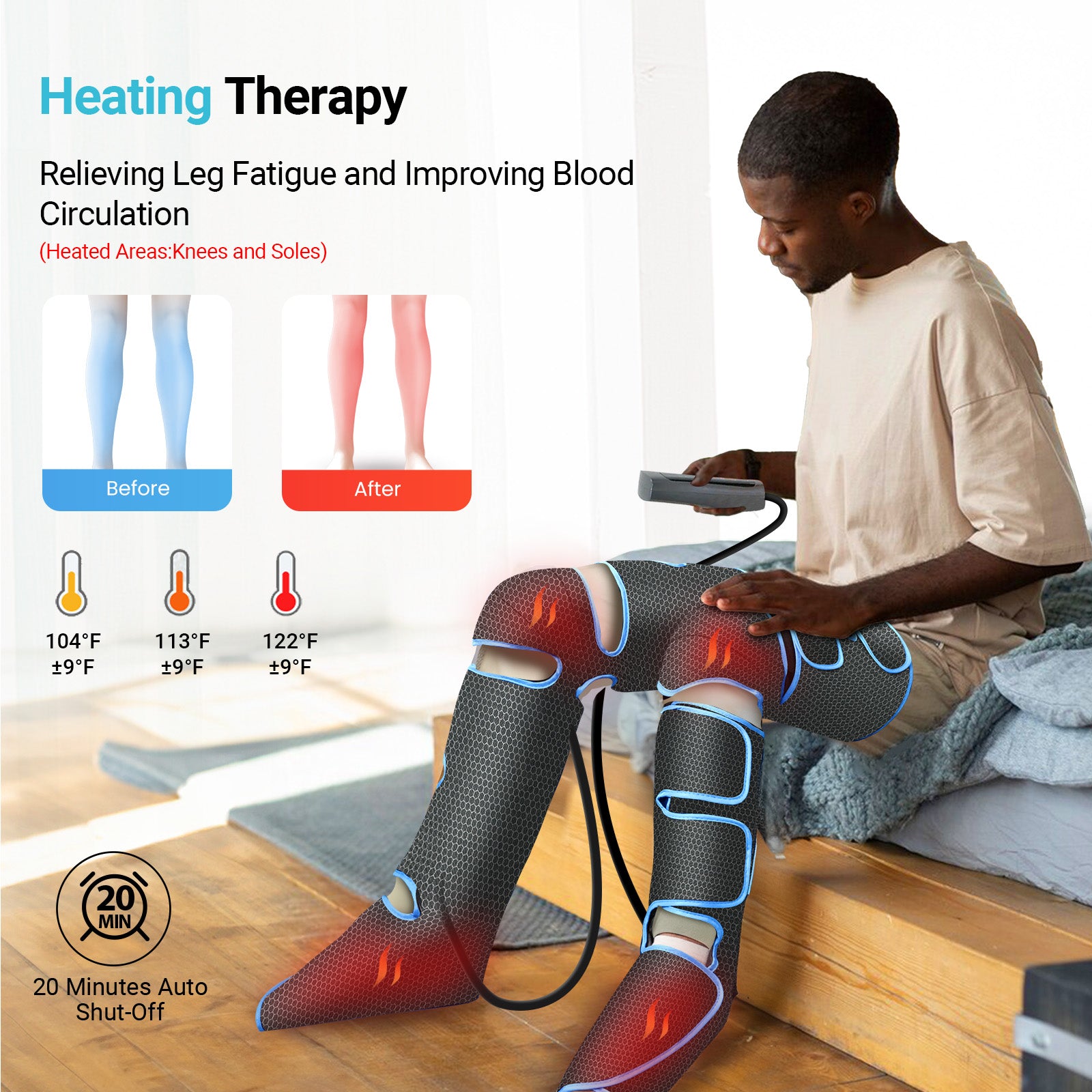 CuPiLo Leg Massager with Heat - CPL-FE-7204B-N1