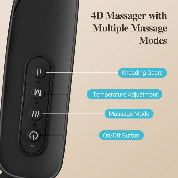 Cupilo Cordless Neck and Back Massager with Heat, 4D Shiatsu Shoulder Massager for Pain Relief