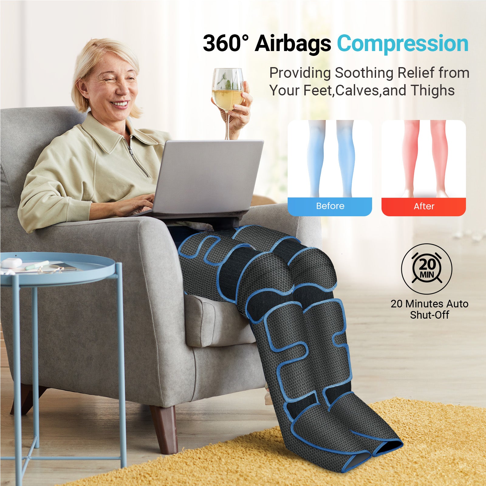 CuPiLo Leg Massager with Heat - CPL-FE-7204B-N1