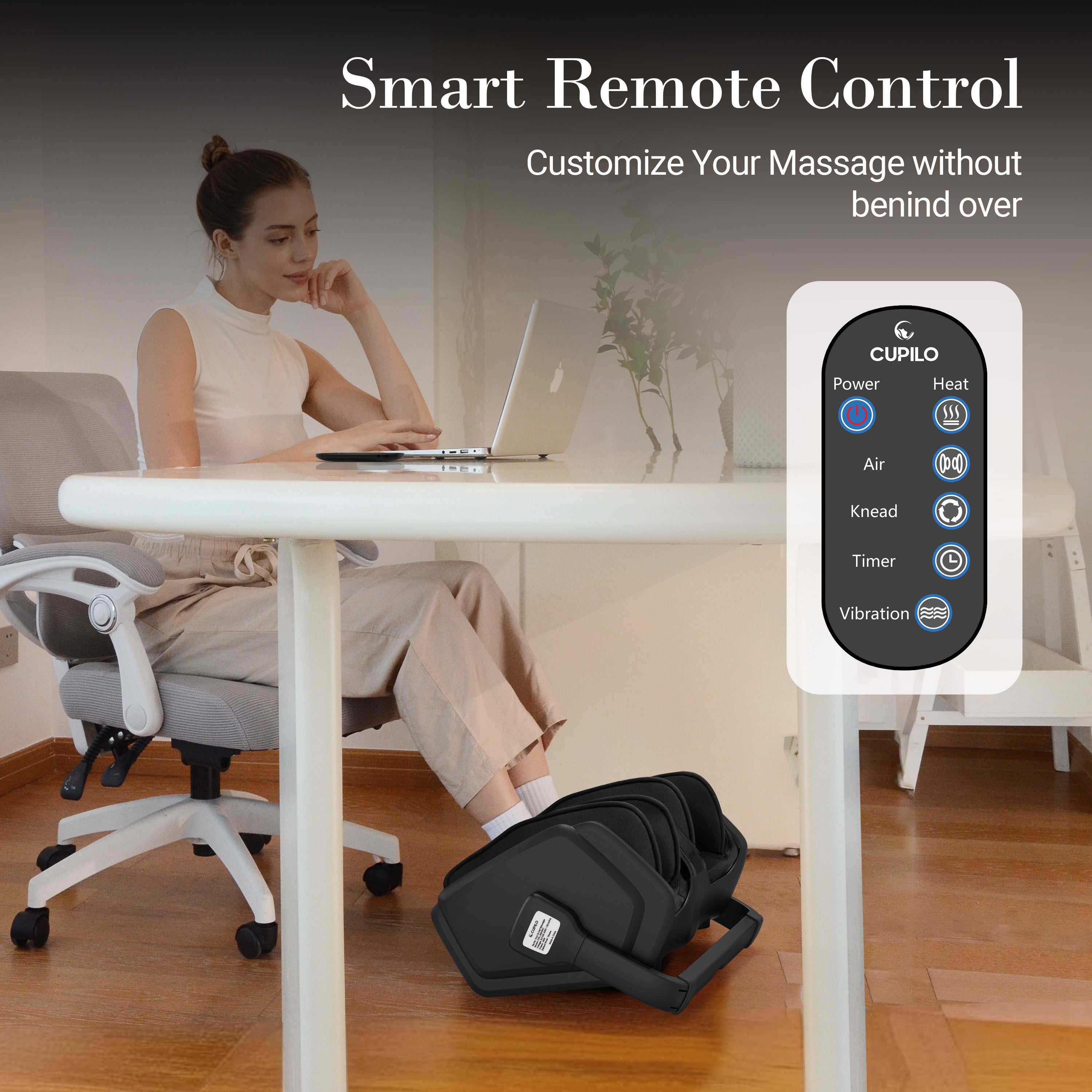 CuPiLo Shiatsu Foot and Calf Massager with Remote Control - CPL-5599RC