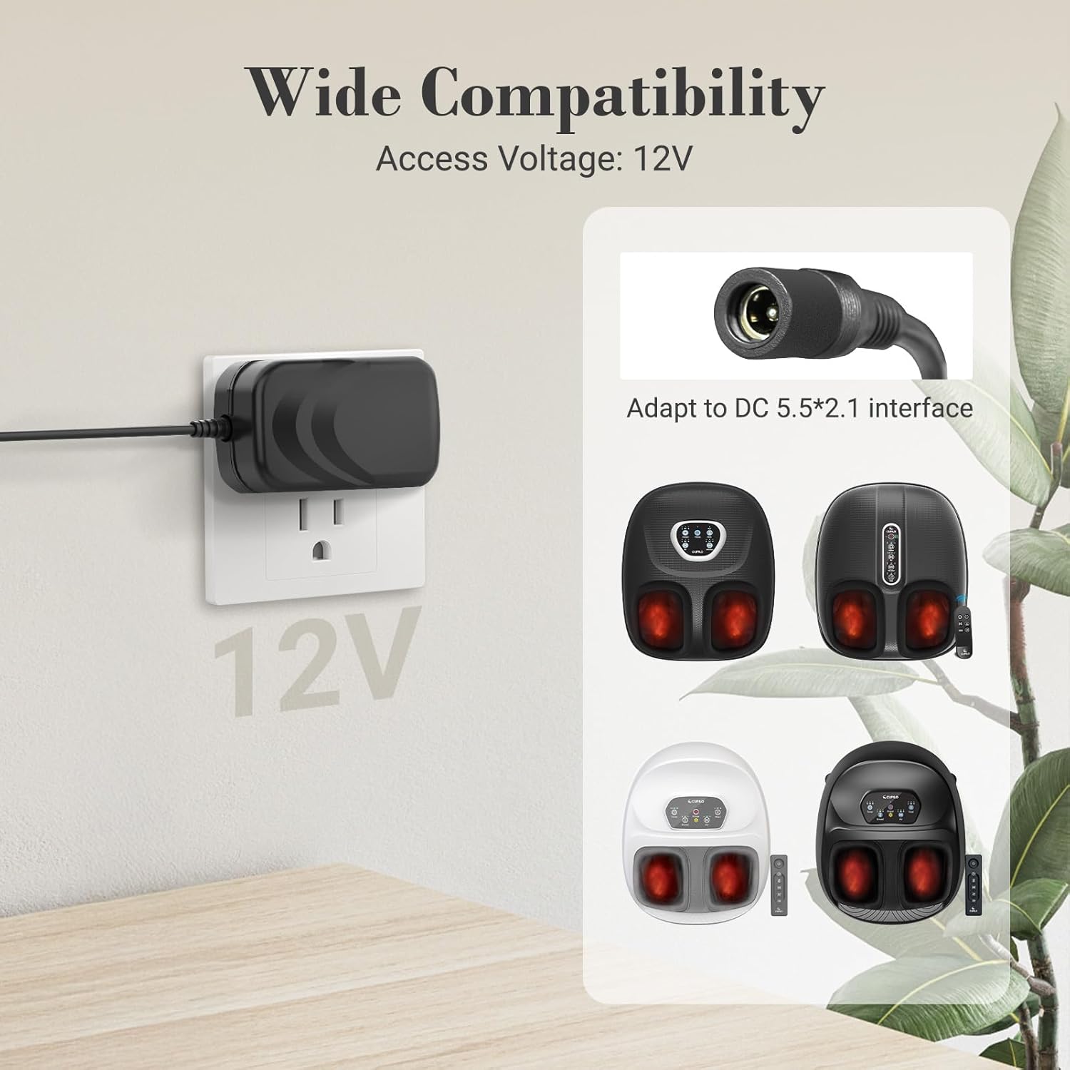 Power Supply Adapter Charger Compatible with for CuPiLo Back Foot Massager