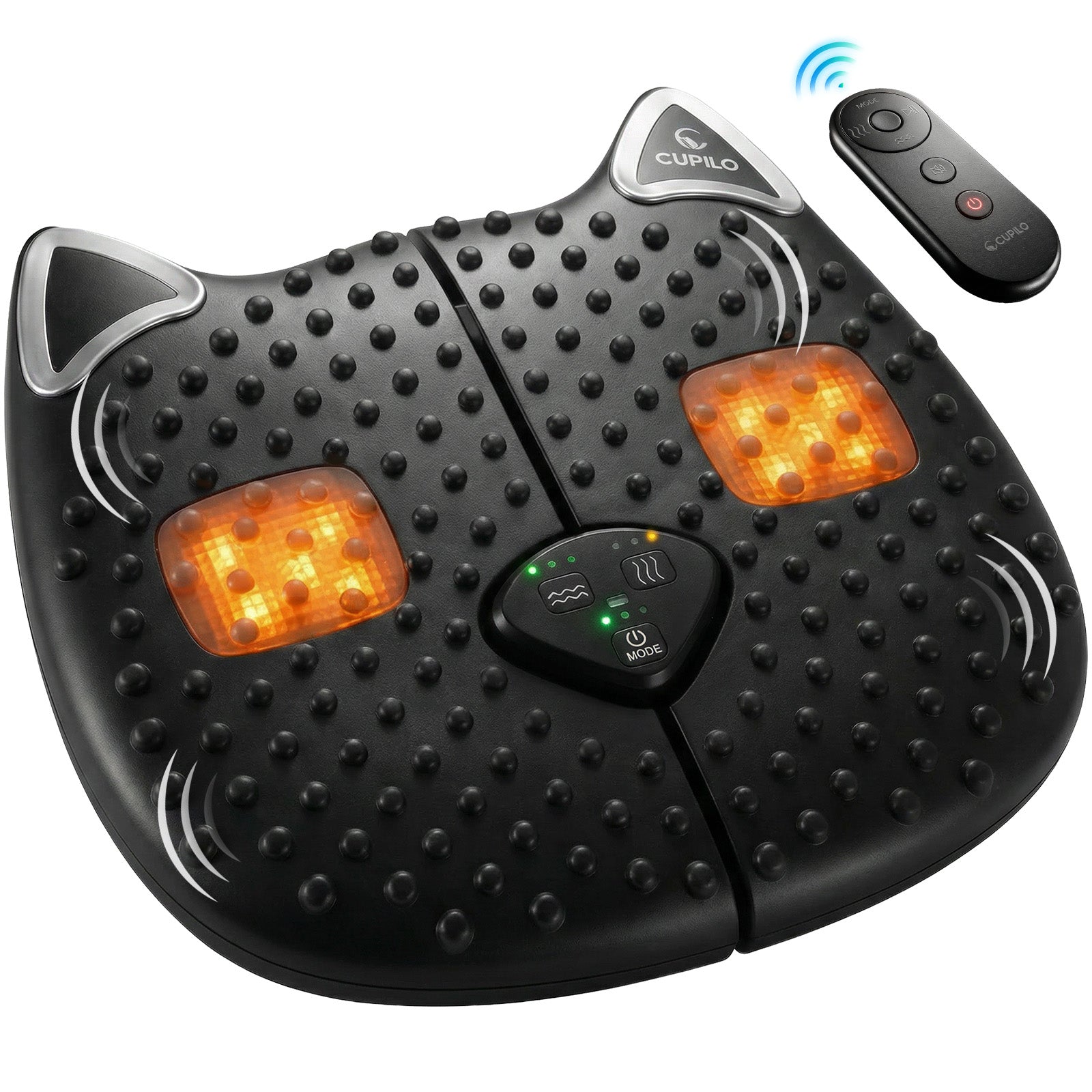 CuPiLo 2026 Upgraded Foot & Leg Massager | Vibration & Heat Therapy for Neuropathy Pain Relief and Better Circulation - CPL-5556R-BLK