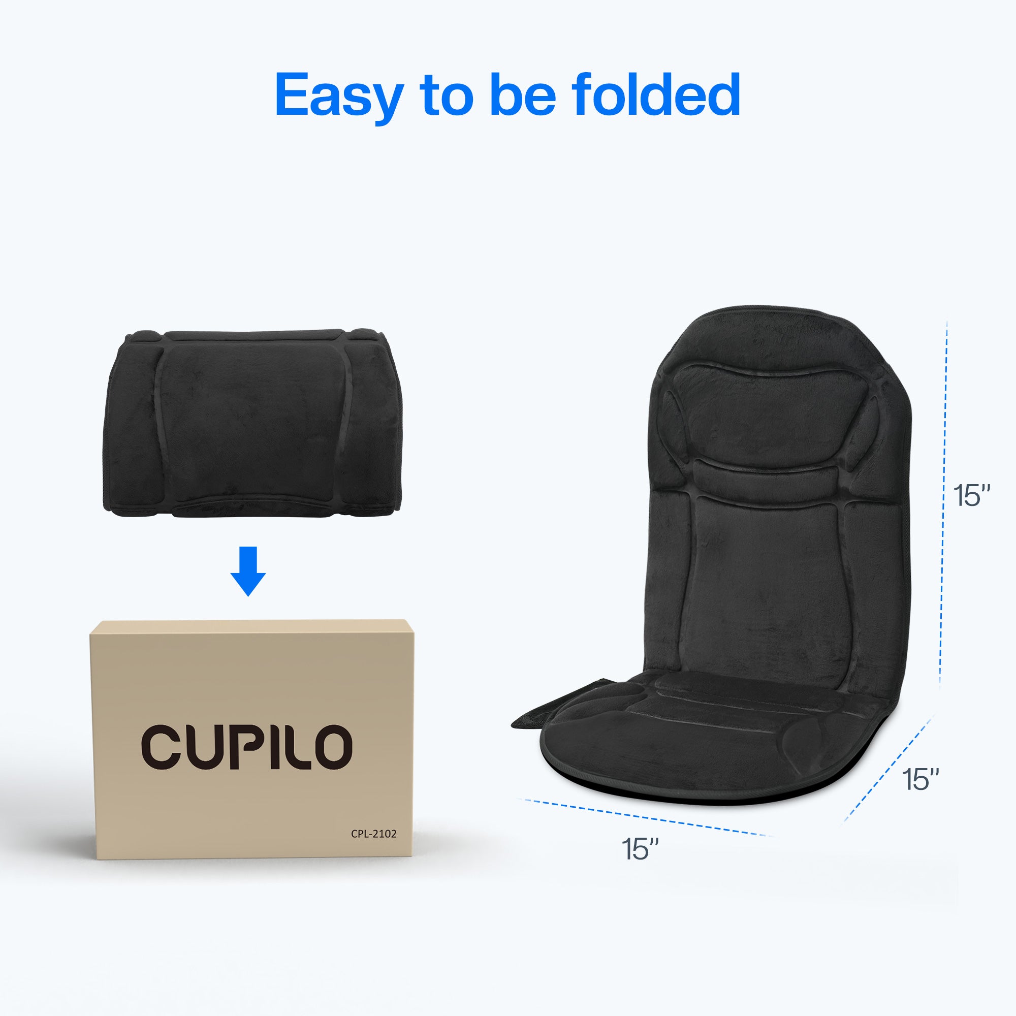 CuPiLo Massage Chair Pad,Electric Back Massager for Back Pain -- CPL-2102