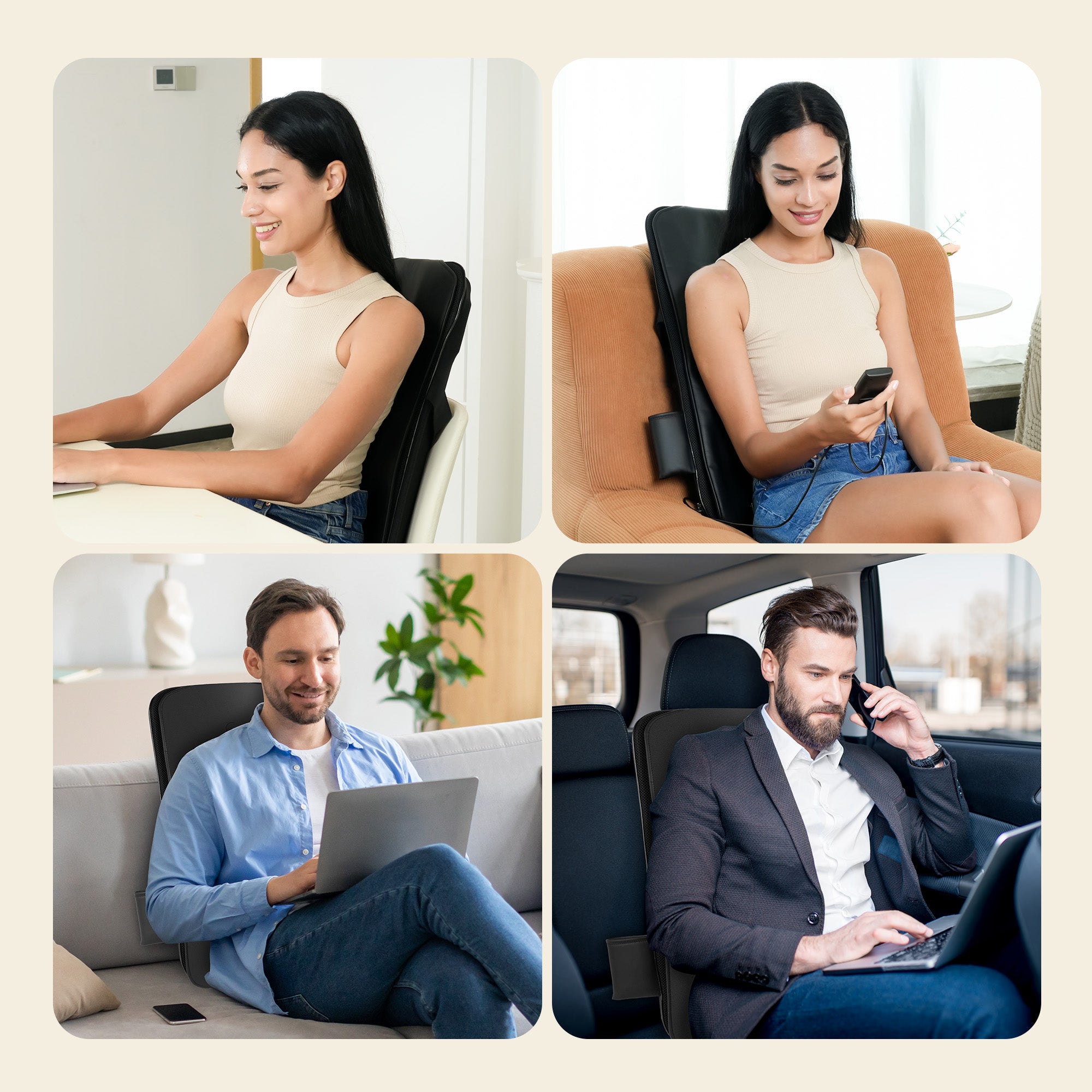 Back Massager - 3D Deep Tissue Kneading for Back Pain Relief - CPL-2241