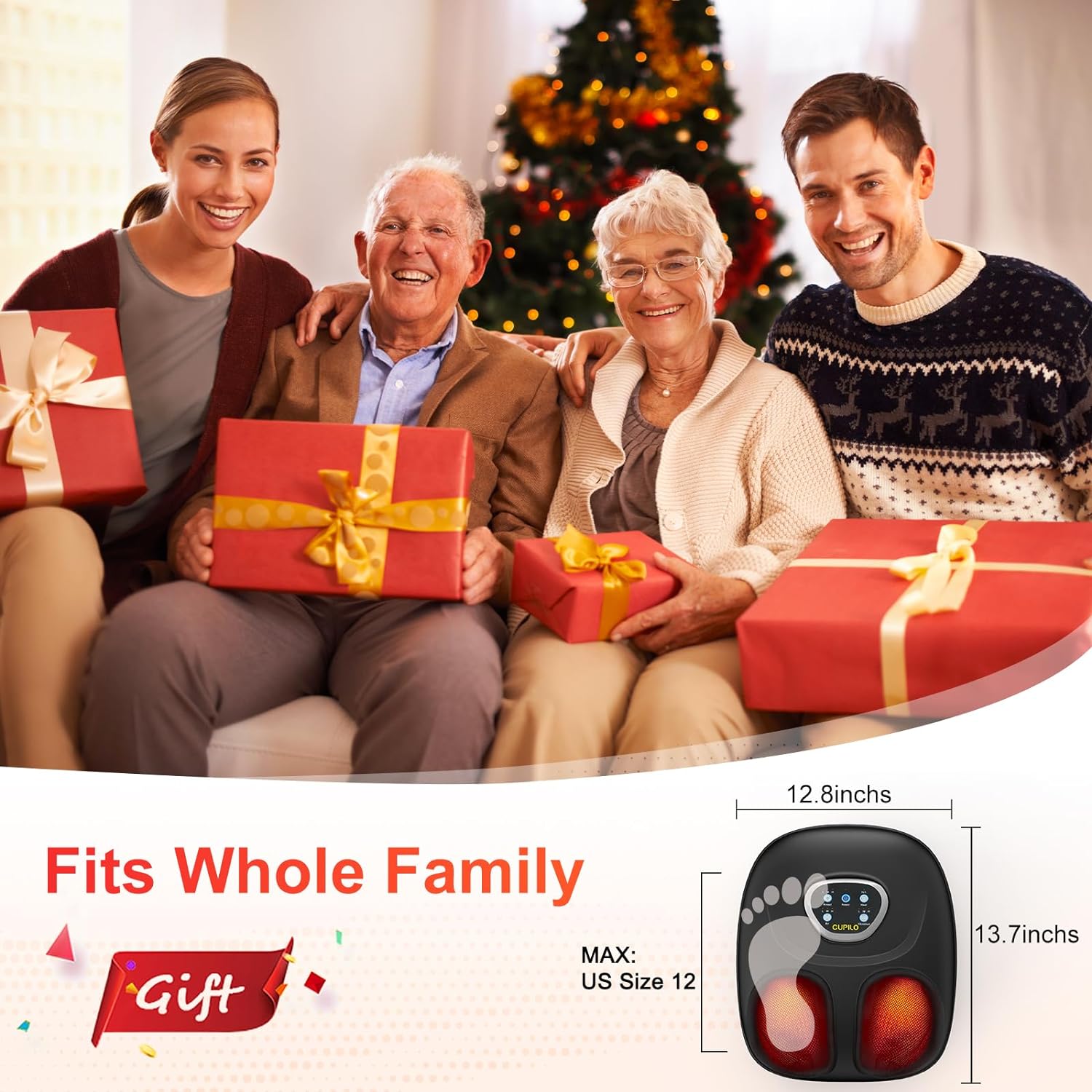 CuPilLo Foot Massager with Heat & Shiatsu - CPL-5522