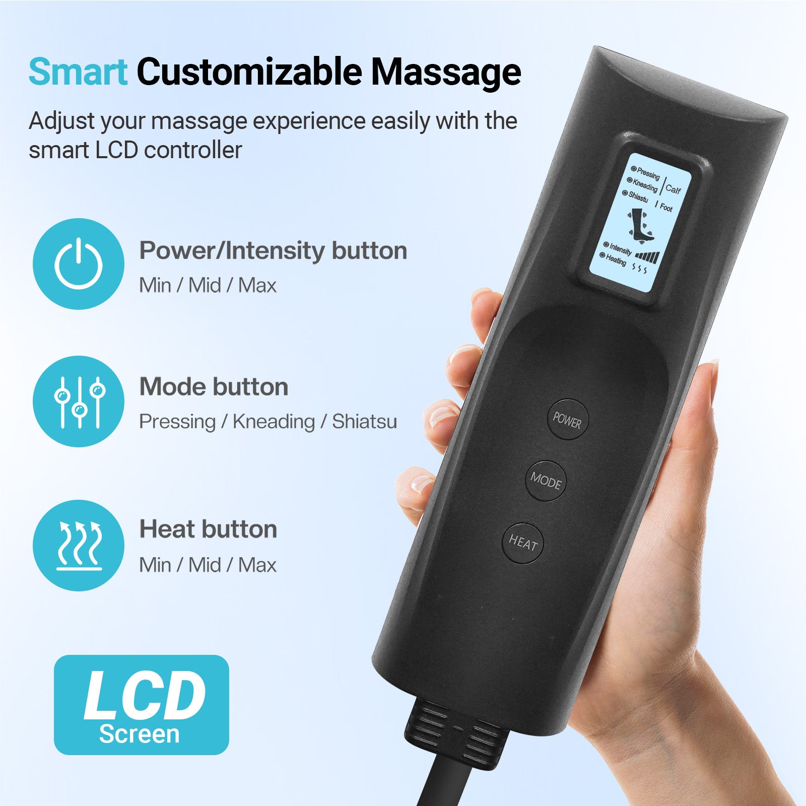 CuPiLo Leg Massager with Heat - CPL-FE-7204B-N1