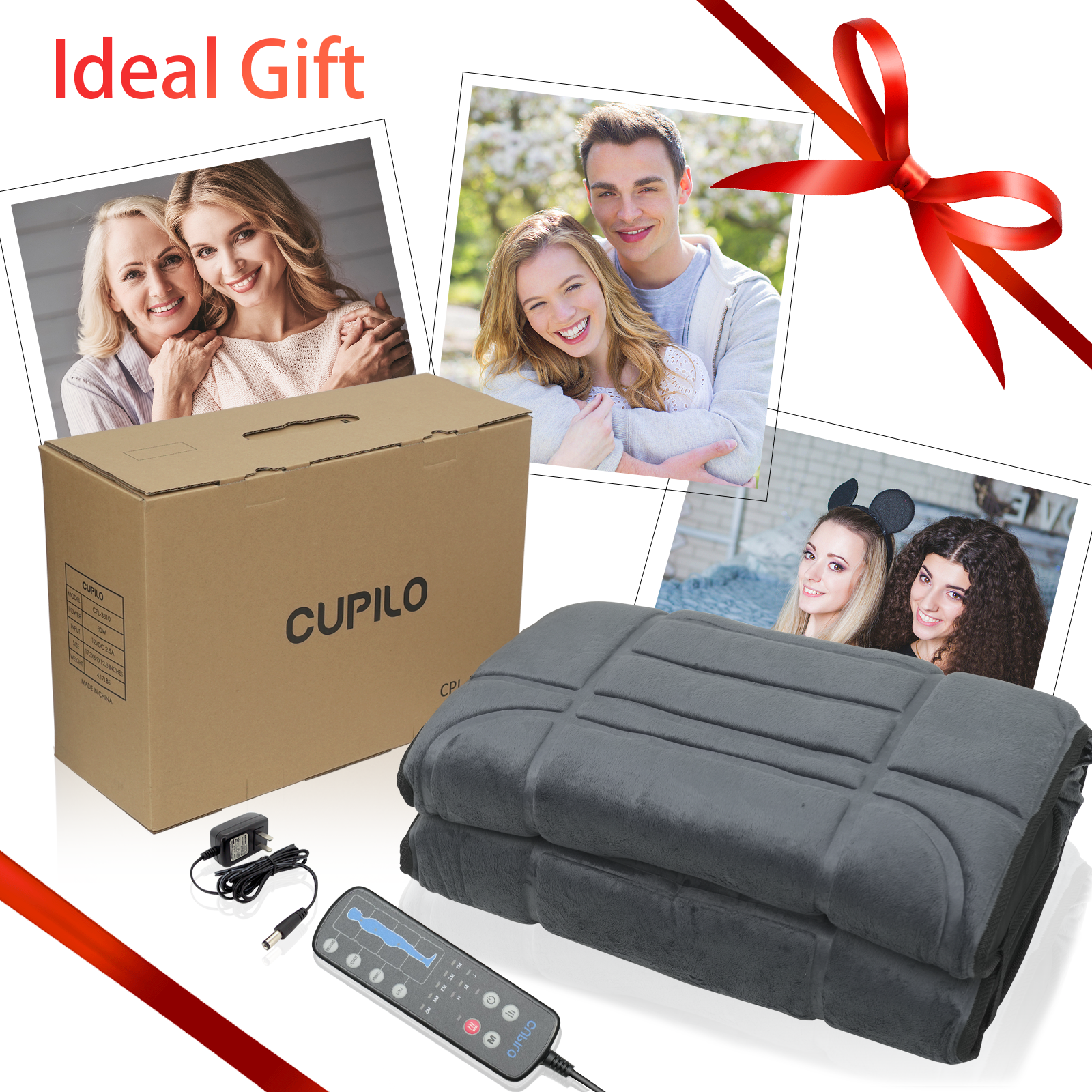 CuPiLo Massager Mat Full Body,5 Massage Modes & 3 Vibration Ievels-- CP-3310