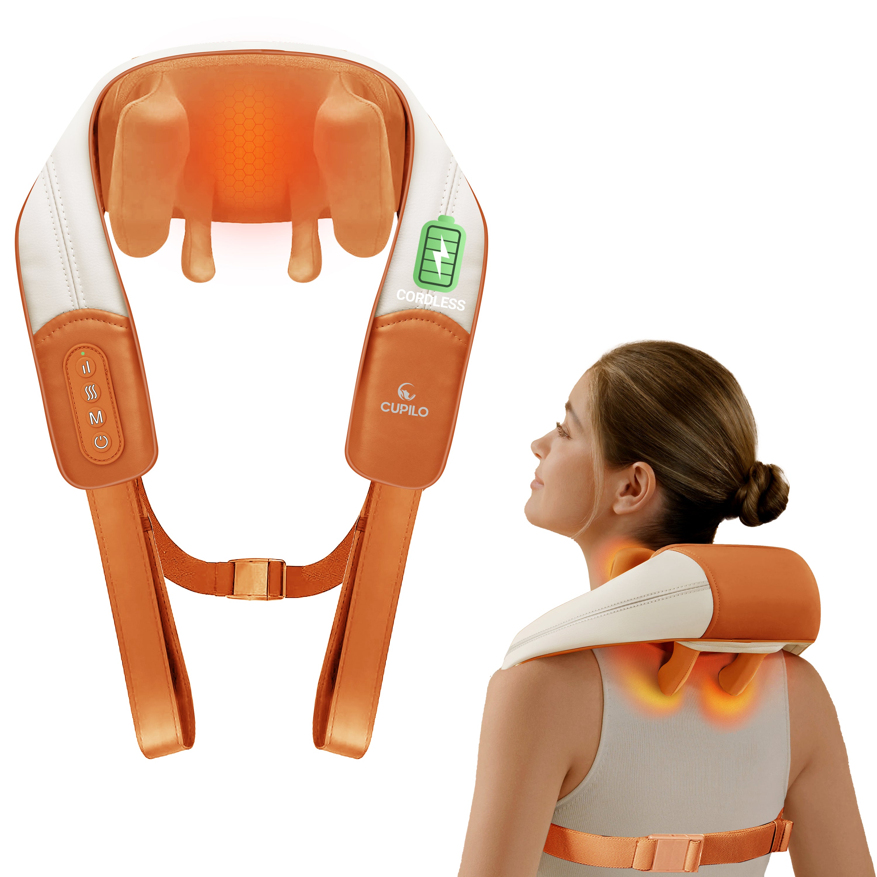 Cupilo Shiatsu Neck and Shoulder Massager with Heat - CPL-6681