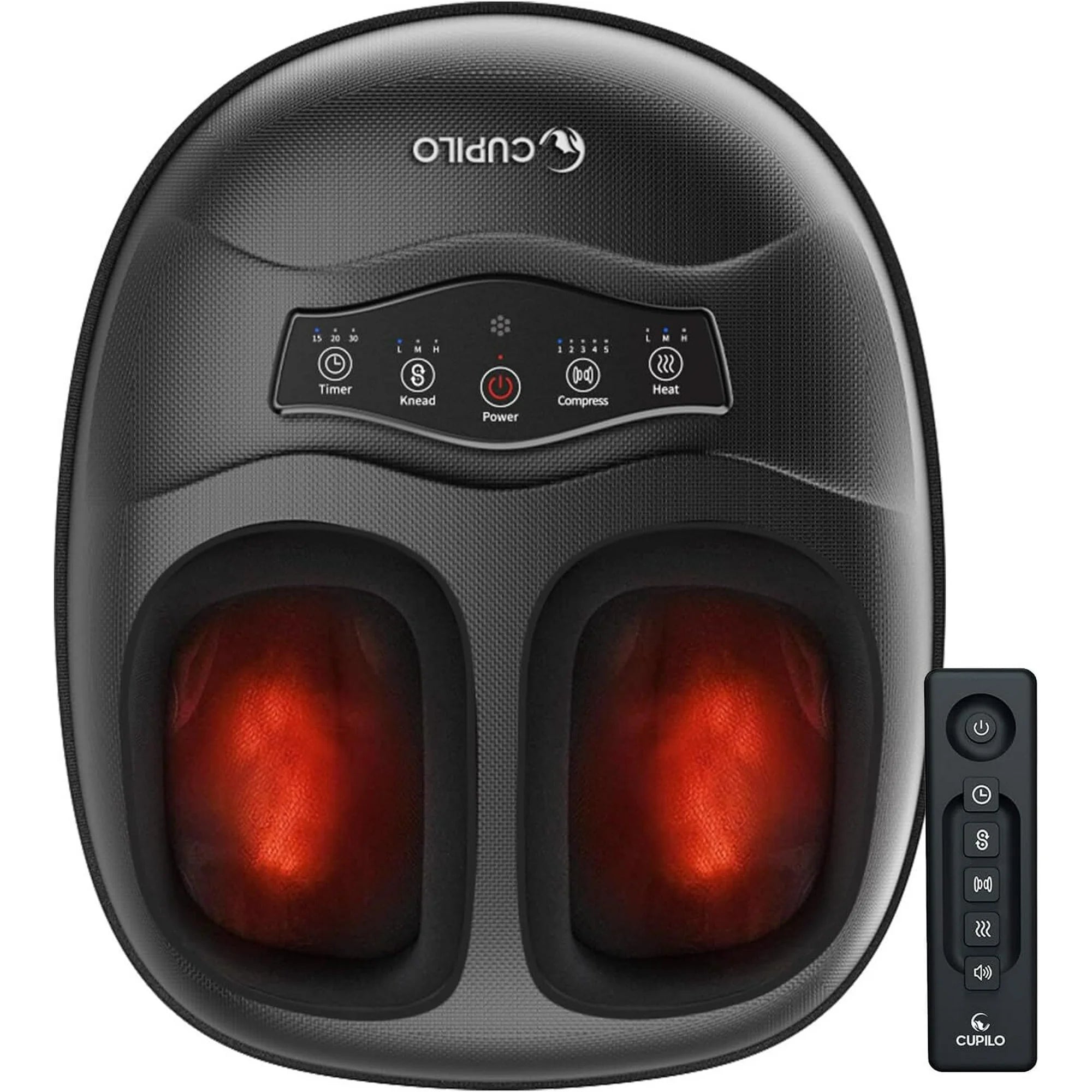 Shiatsu Foot Massager with Heat – Remote Control, Adjustable Compression, FSA/HSA Eligible - CPL-5555RC