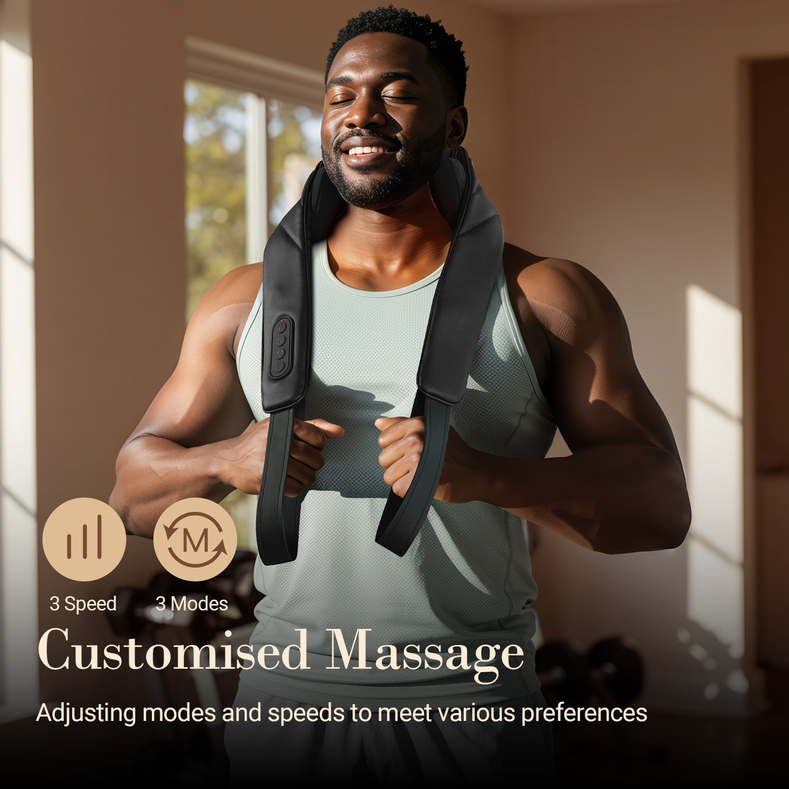 WM-6682N-BK Cupilo Neck Massager Shiatsu Neck and Back Massager with Heat, 6D Cordless Electric Deep Tissue Kneading Massage Pillow for Shoulder Leg Body Muscle Pain Relief, Gifts for Men Women