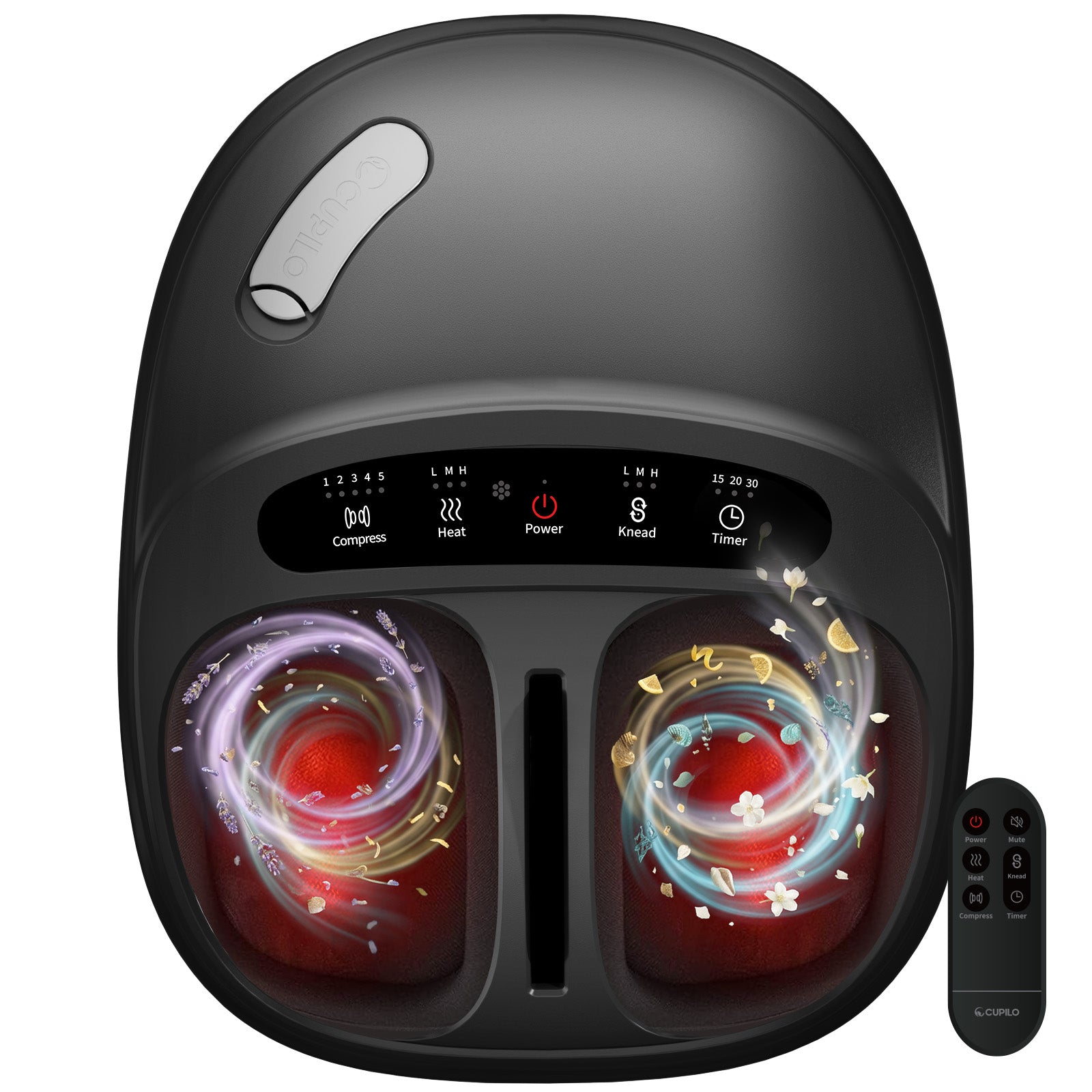 CuPiLo Foot Massager with Heat & Aromatherapy | Deep Kneading - CPL-5306