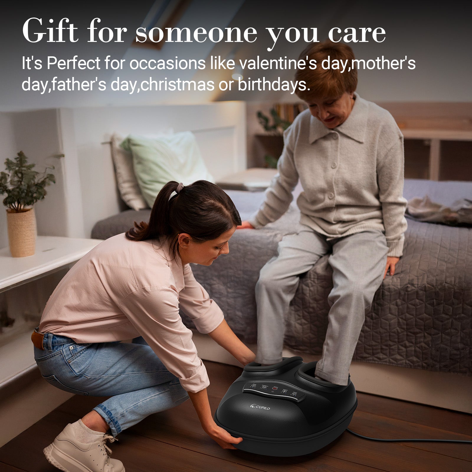 CuPiLo Smart APP-Controlled Foot Massager with Heat - FSA/HSA Eligible - CPL-5555S