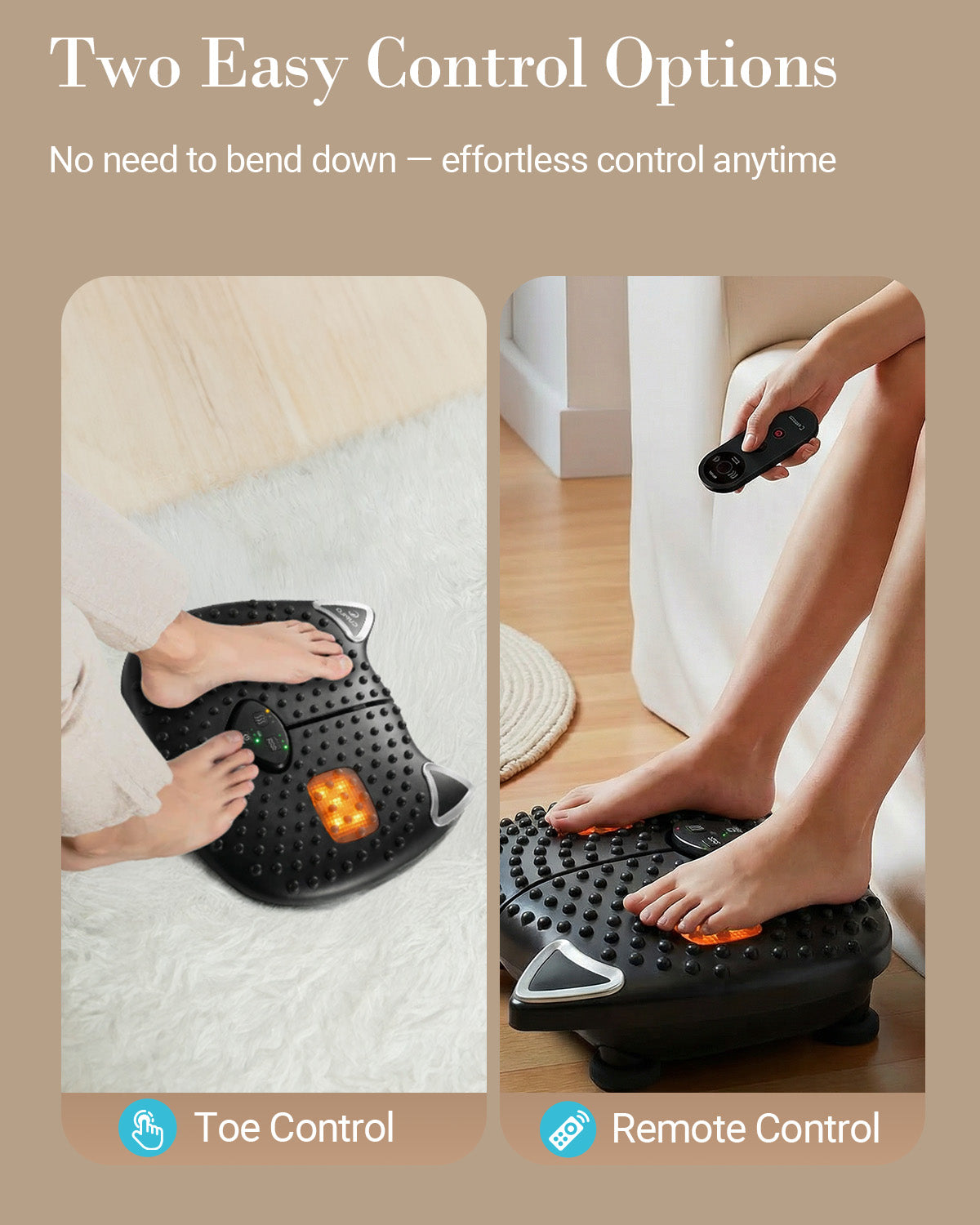 CuPiLo 2026 Upgraded Foot & Leg Massager | Vibration & Heat Therapy for Neuropathy Pain Relief and Better Circulation - CPL-5556R-BLK