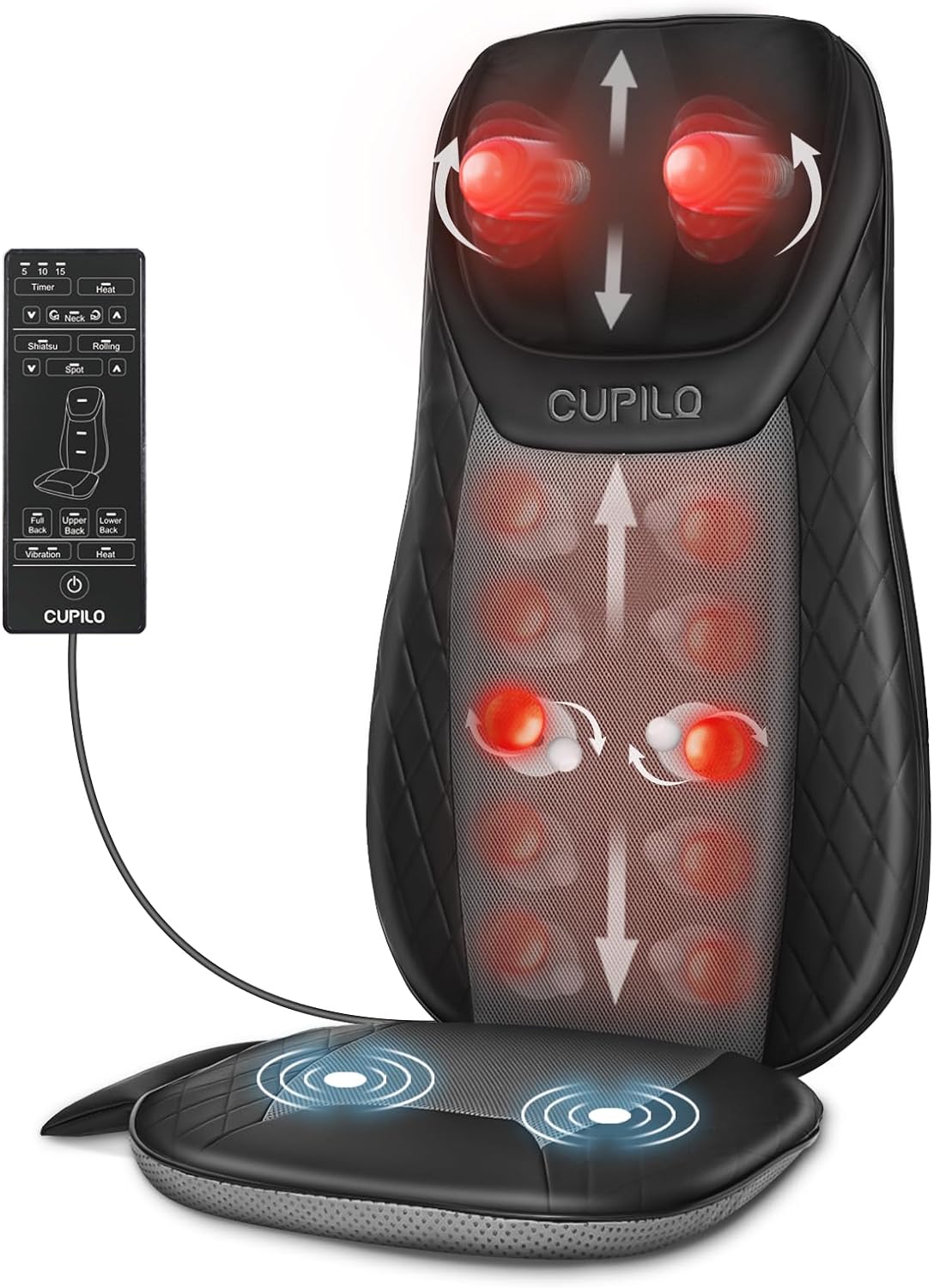 CuPiLo Shiatsu Neck Back Massager with Heat - CPL-2233 CuPiLo Shiatsu Neck Back Massager with Heat - CPL-2233