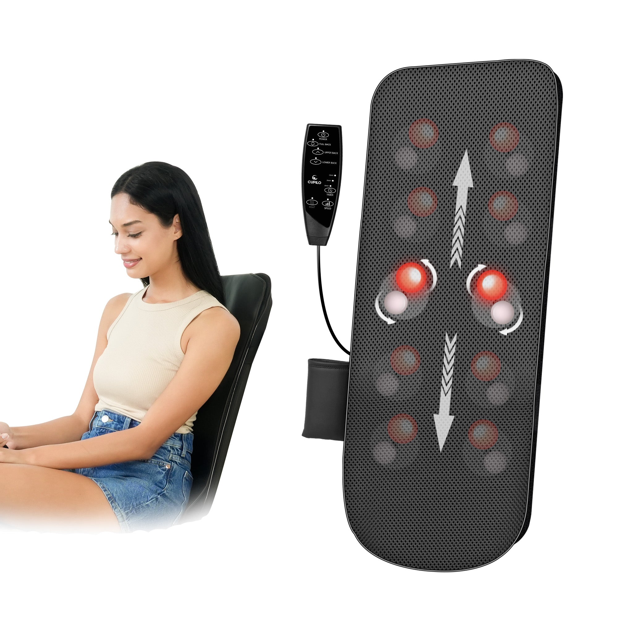 Back Massager - 3D Deep Tissue Kneading for Back Pain Relief - CPL-2241