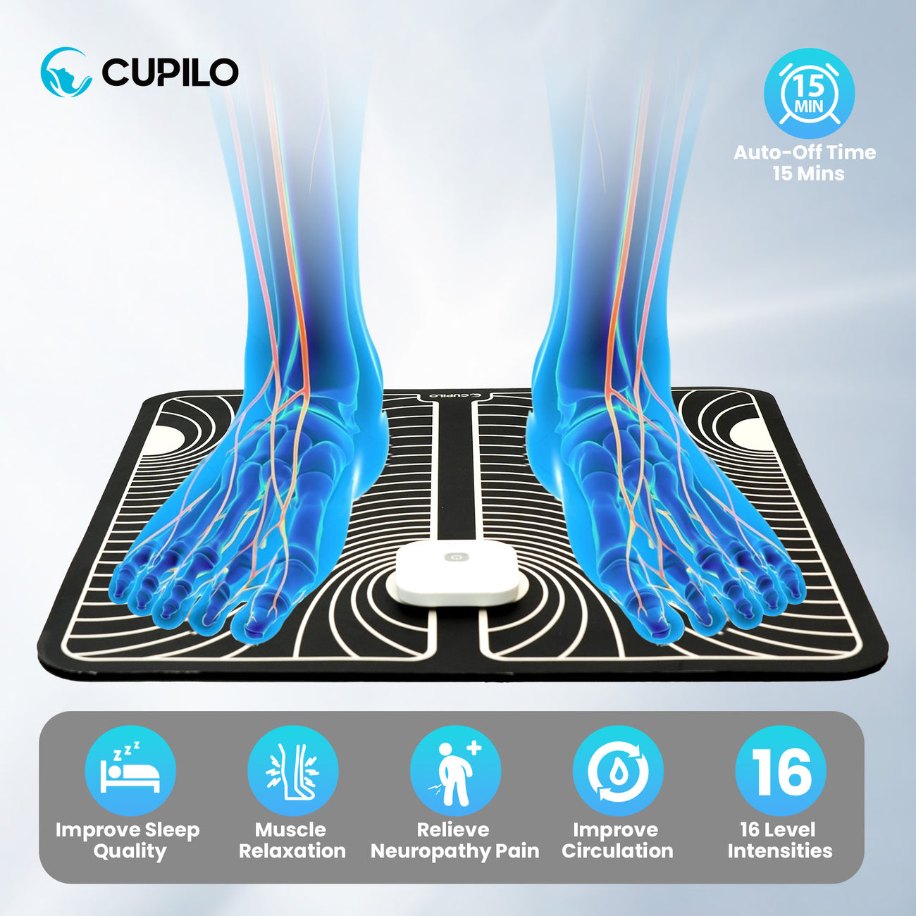 Cupilo Ems Foot Massager Mat for Neuropathy - KTR-2493