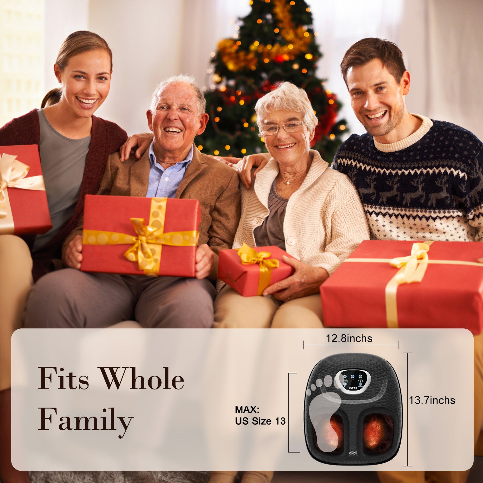 CuPilLo Foot Massager with Heat & Shiatsu - CPL-5522