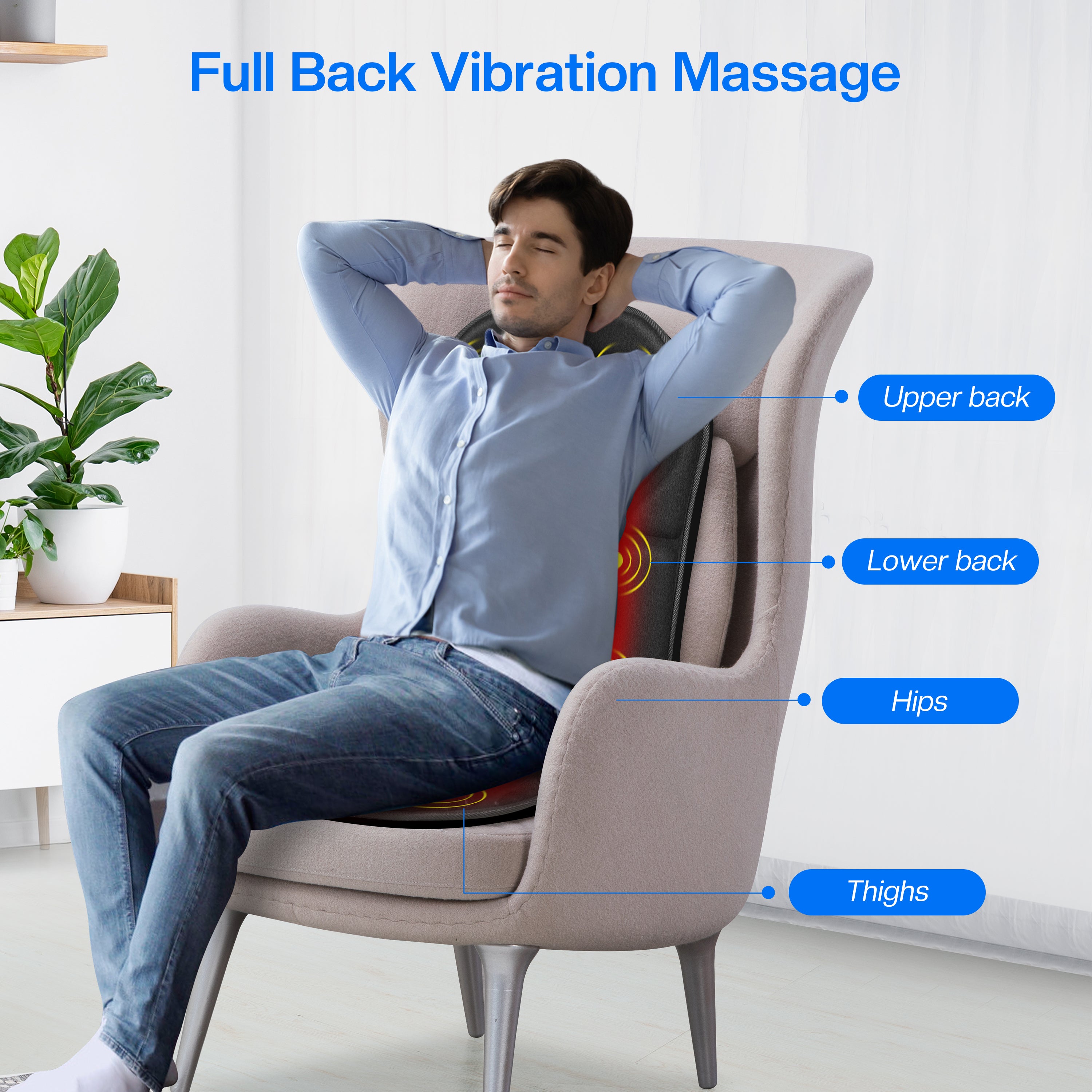 CuPiLo Massage Chair Pad,Electric Back Massager for Back Pain -- CPL-2102