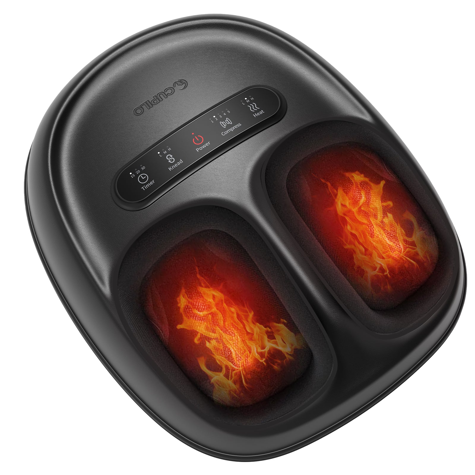 CuPiLo Foot Massager with Heat – Shiatsu Relief for Foot Pain & Plantar Fasciitis - CPL-5551-BLK