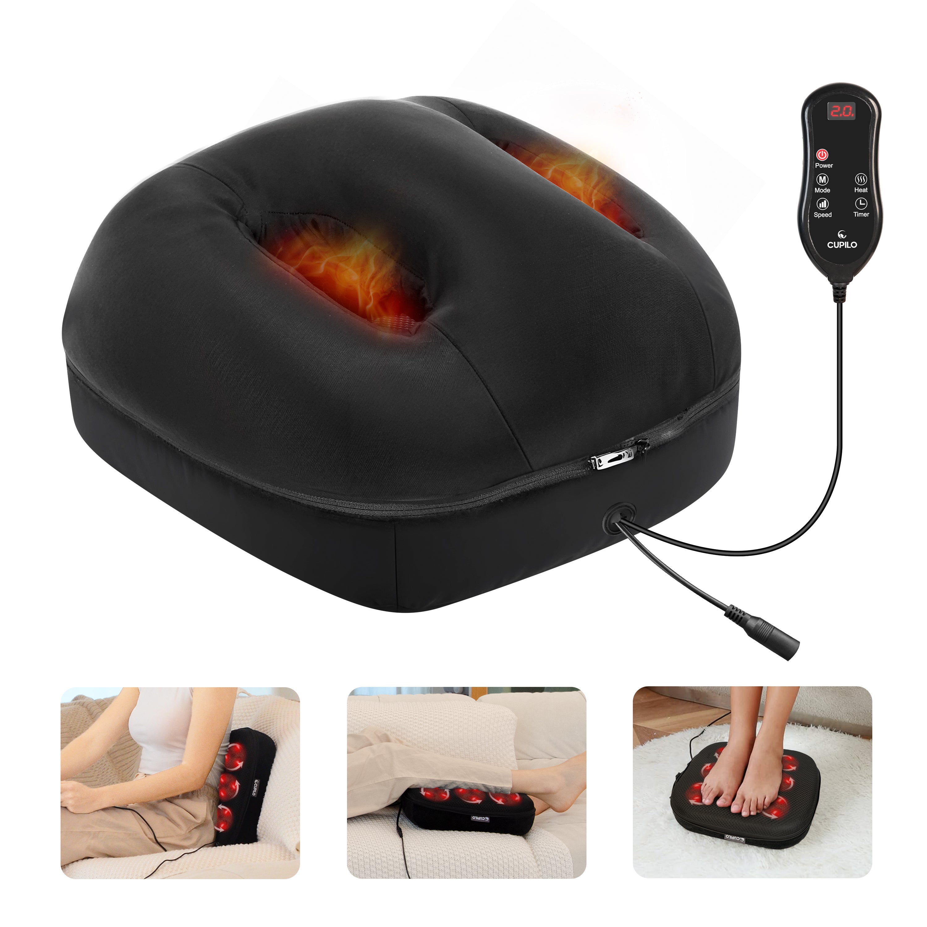 CuPiLo Upgraded Shiatsu Foot Massager with Heat CPL-5590