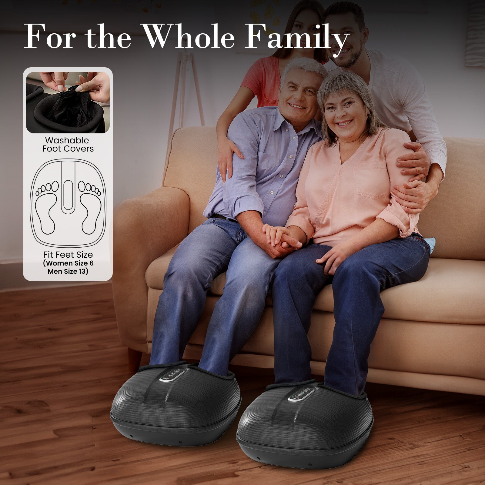 CPL-5522RC-WM Cupilo Foot Massager Machine with Heat & Remote Control, Shiatsu Deep Kneading Foot Massager for Plantar Fasciitis, Tired Muscles, Neuropathy, Blood Circulation, Birthday Gifts, Size up to 13''