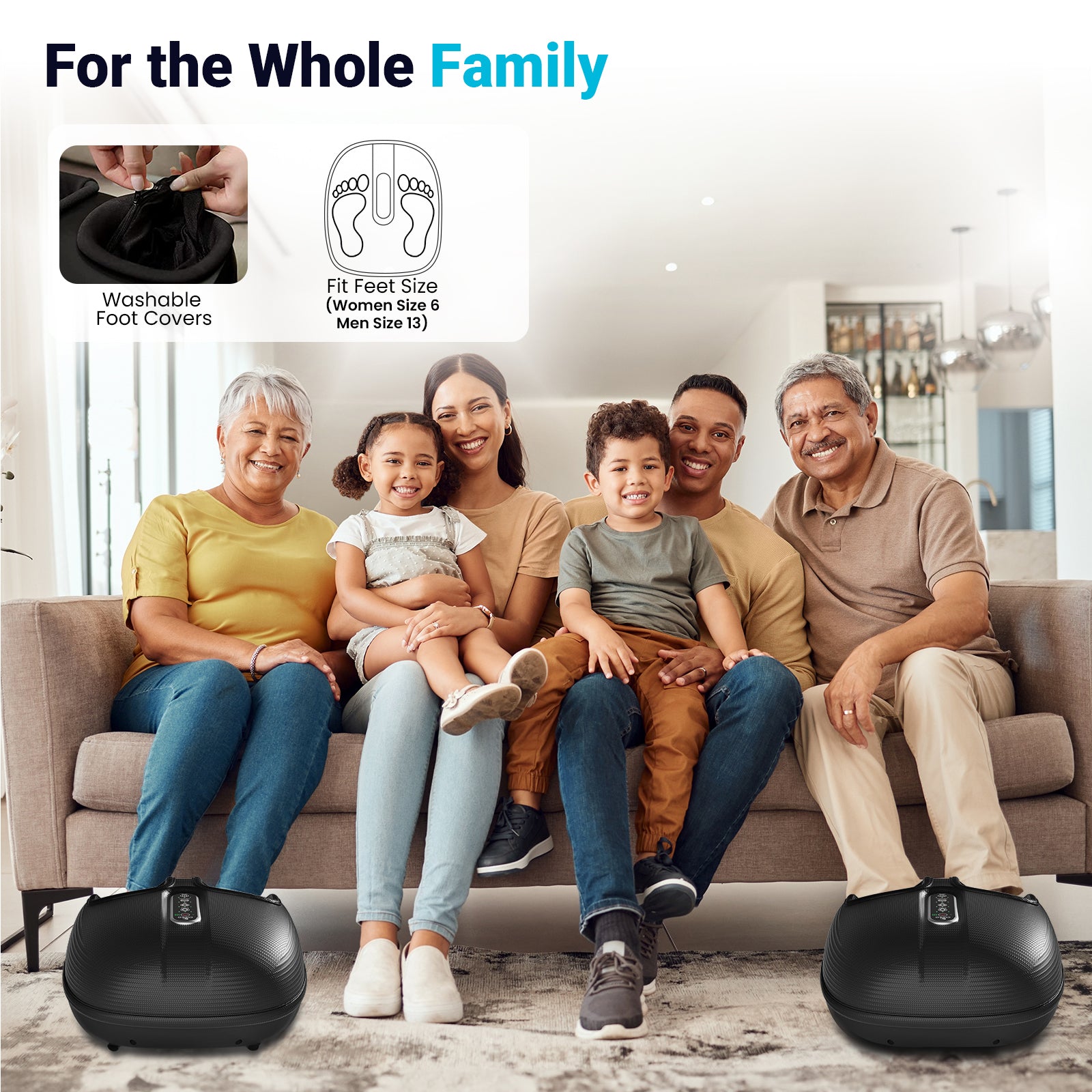 CuPiLo Foot Massager with Heat, Shiatsu Deep Knead Feet Massager with Remote Control - CPL-5522RC