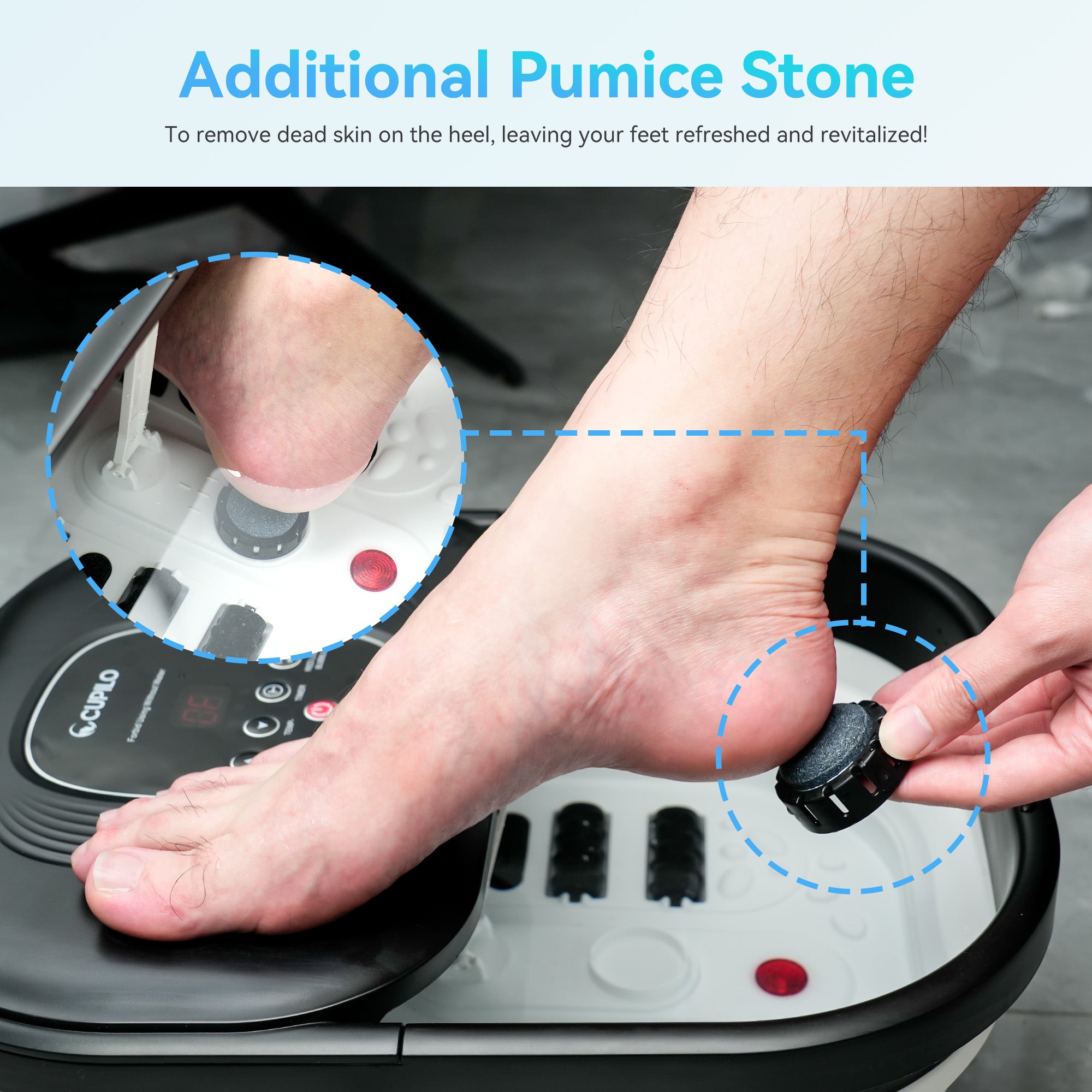 CuPiLo Collapsible Foot Spa Bath Massager with Heat Bubbles - CPL-5538