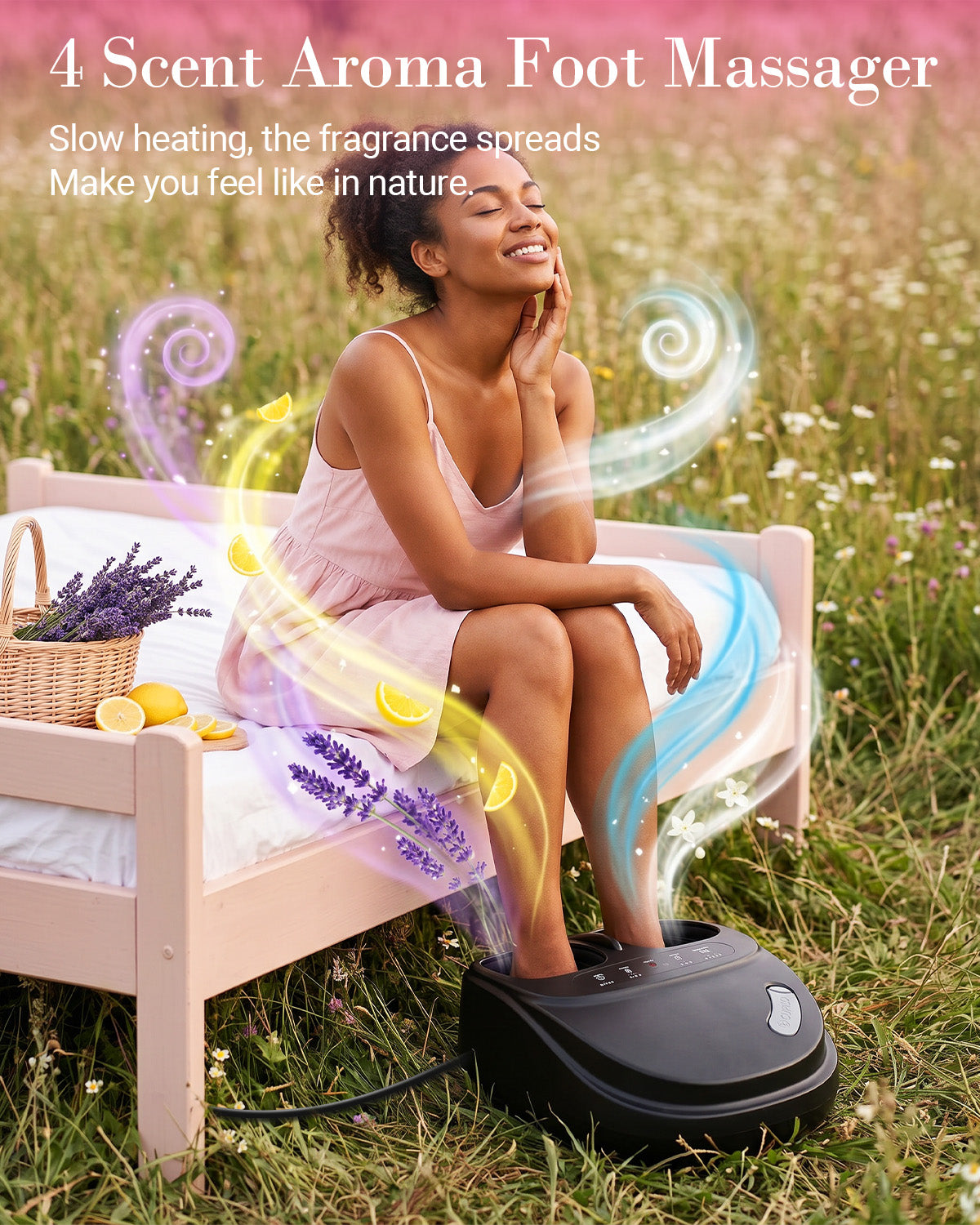 CuPiLo Foot Massager with Heat & Aromatherapy | Deep Kneading - CPL-5306