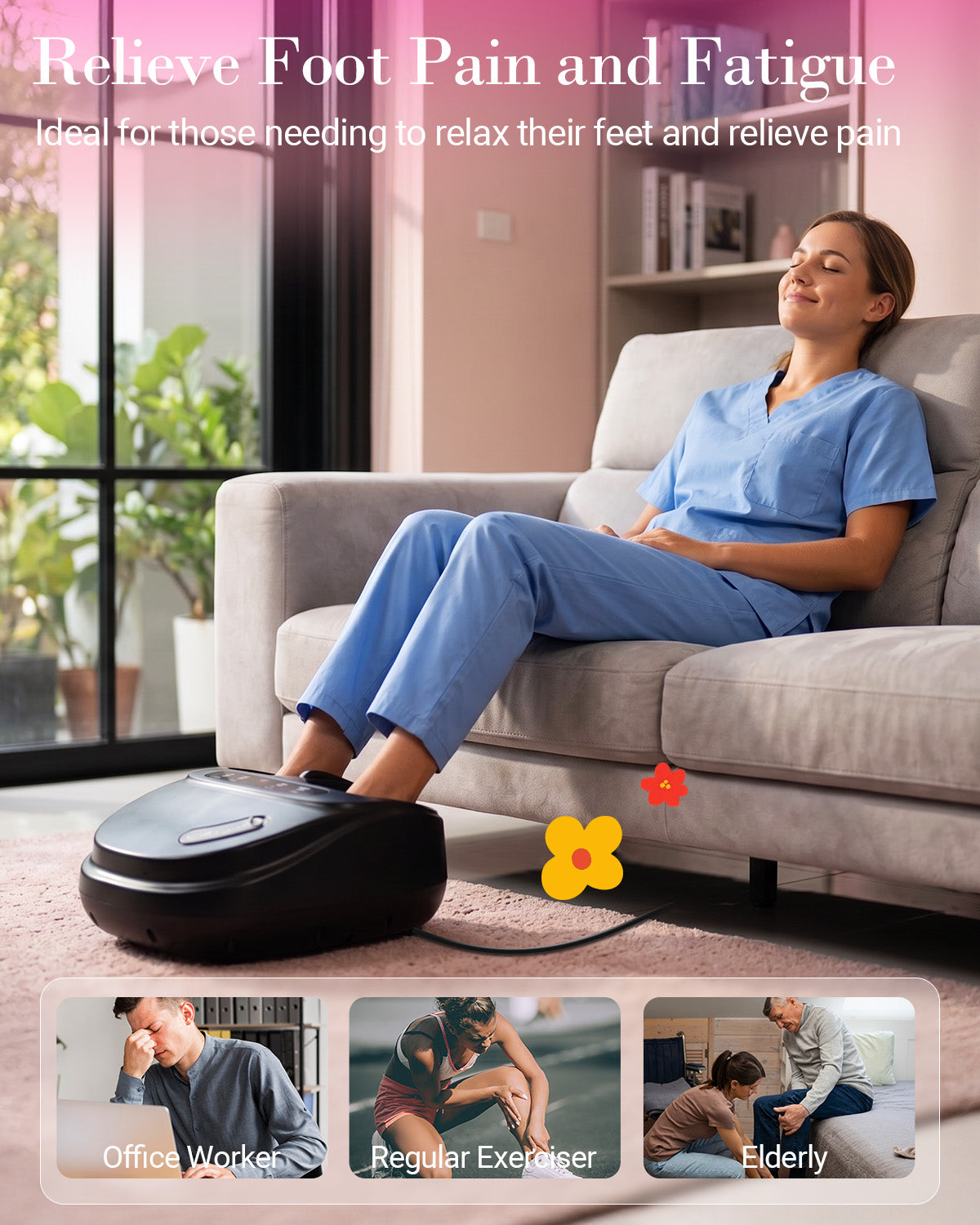 CuPiLo Foot Massager with Heat & Aromatherapy | Deep Kneading - CPL-5306