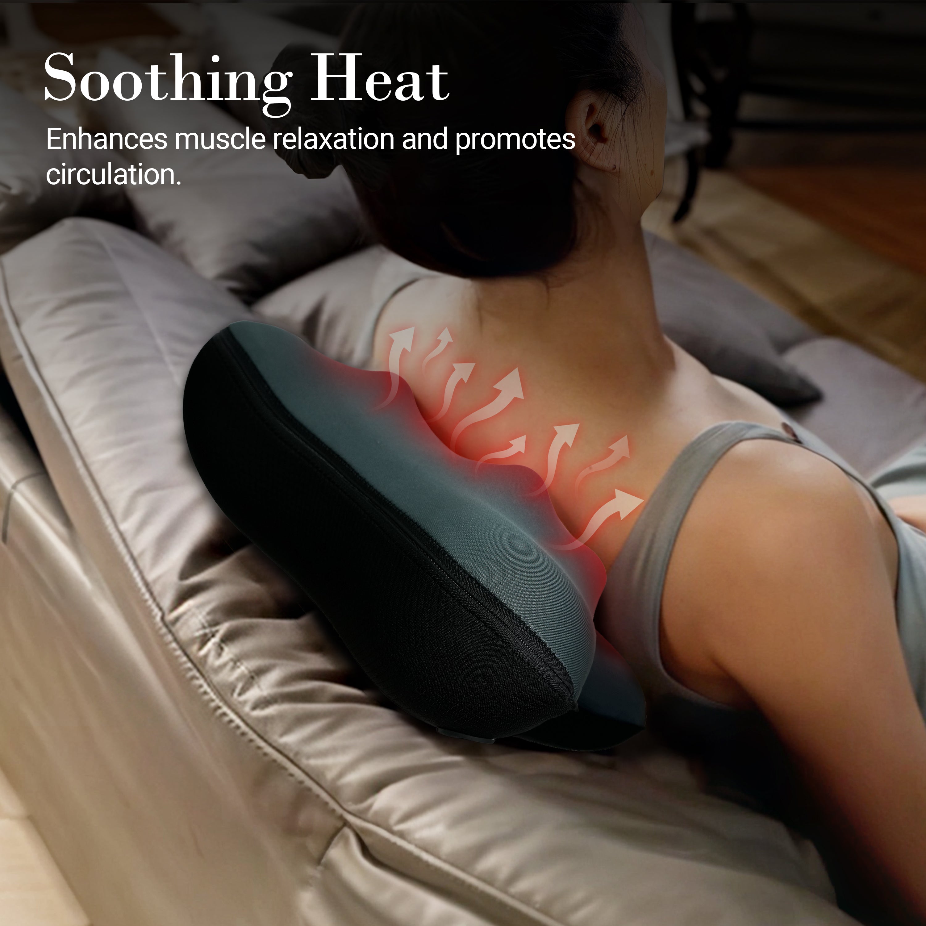 WM-1147 CuPiLo Cordless Back Massager, Shiatsu Neck and back Massager with Heat for Muscle Pain Relief, Kneading Massage Pillow for Neck, Back, Shoulder, Fathers Day Dad Gifts for Men Husband