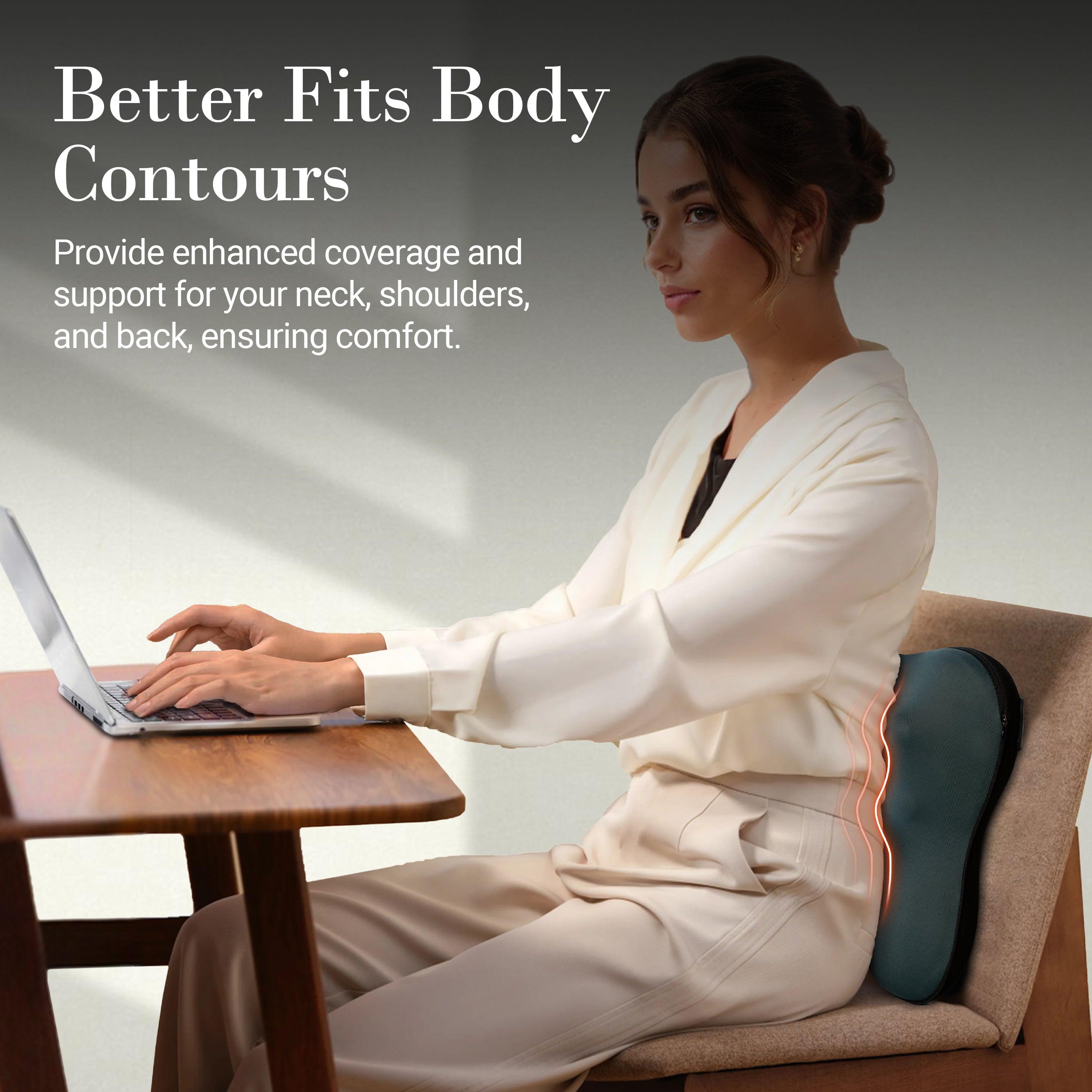 WM-1147 CuPiLo Cordless Back Massager, Shiatsu Neck and back Massager with Heat for Muscle Pain Relief, Kneading Massage Pillow for Neck, Back, Shoulder, Fathers Day Dad Gifts for Men Husband
