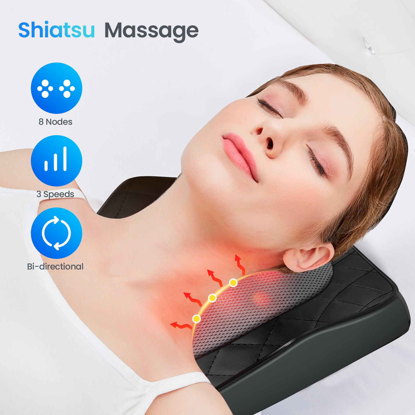 CuPiLo Back and Neck Massager, FSA Eligible HSA Store Massager for Pain Relief Deep Tissue, Heated Massage with Vibration, Massage Pillow for Neck, Back, Shoulder, Leg, Mothers Day Gifts for Mom Women